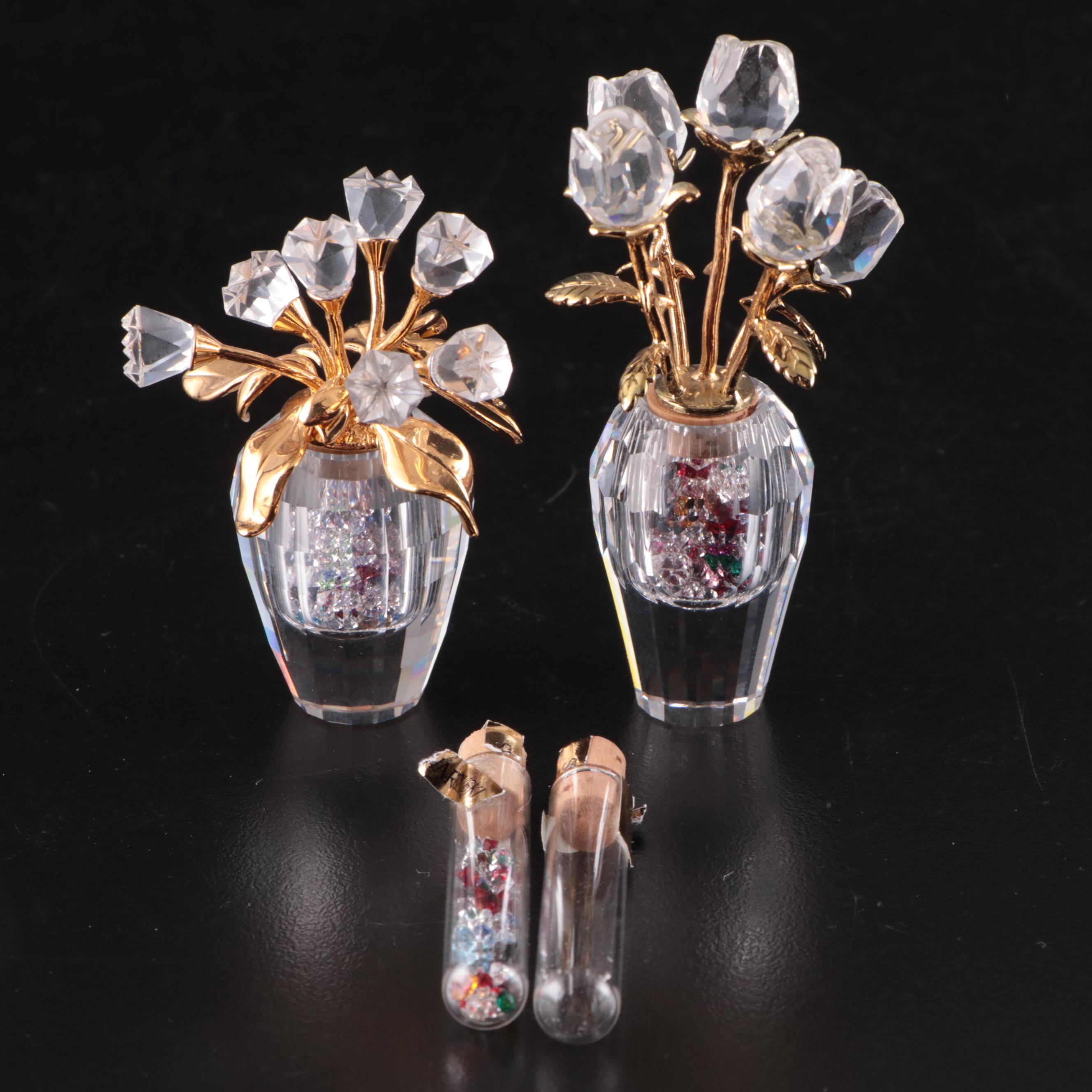 Faceted Crystal Flowers and Decor