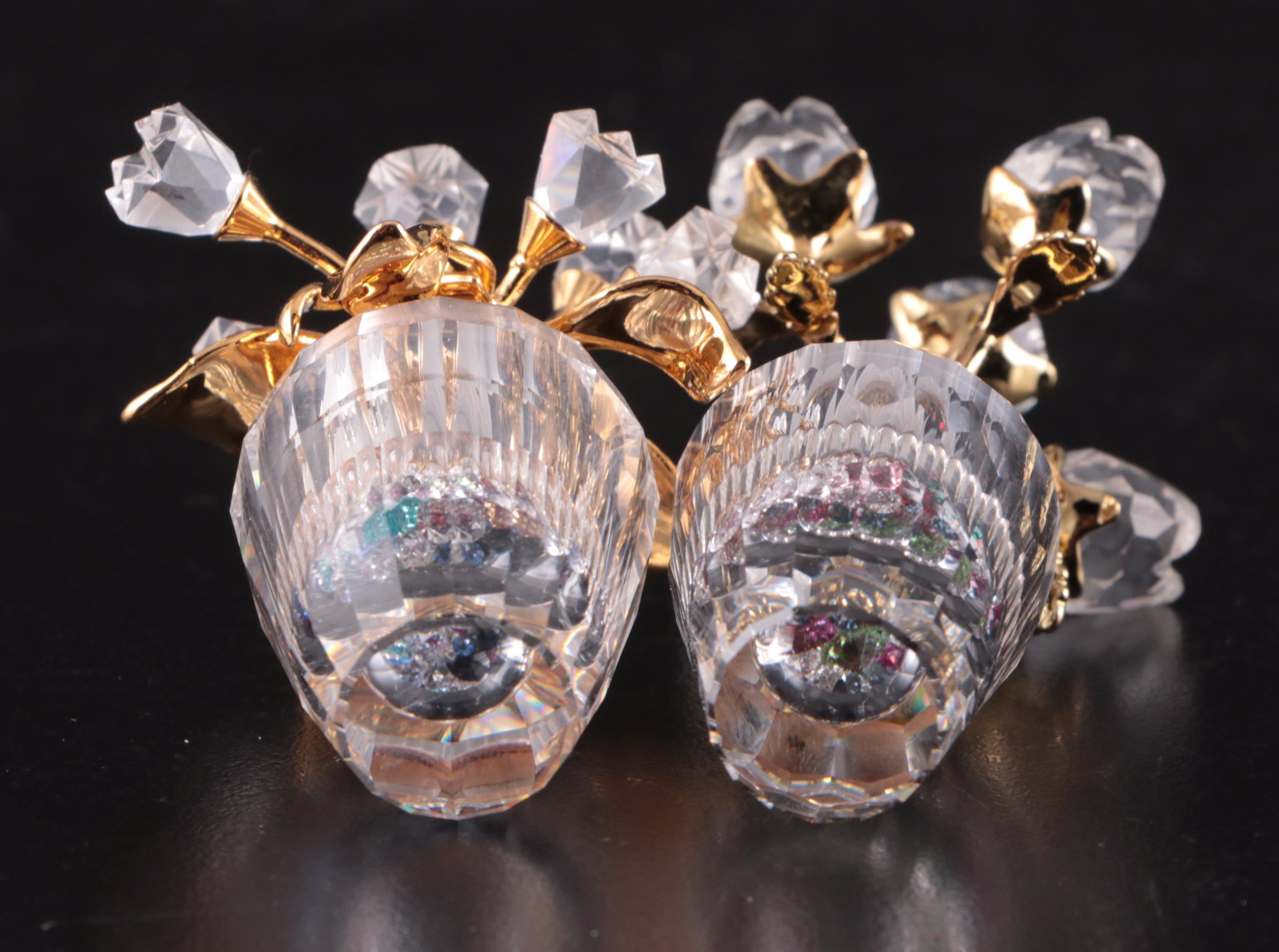 Faceted Crystal Flowers and Decor