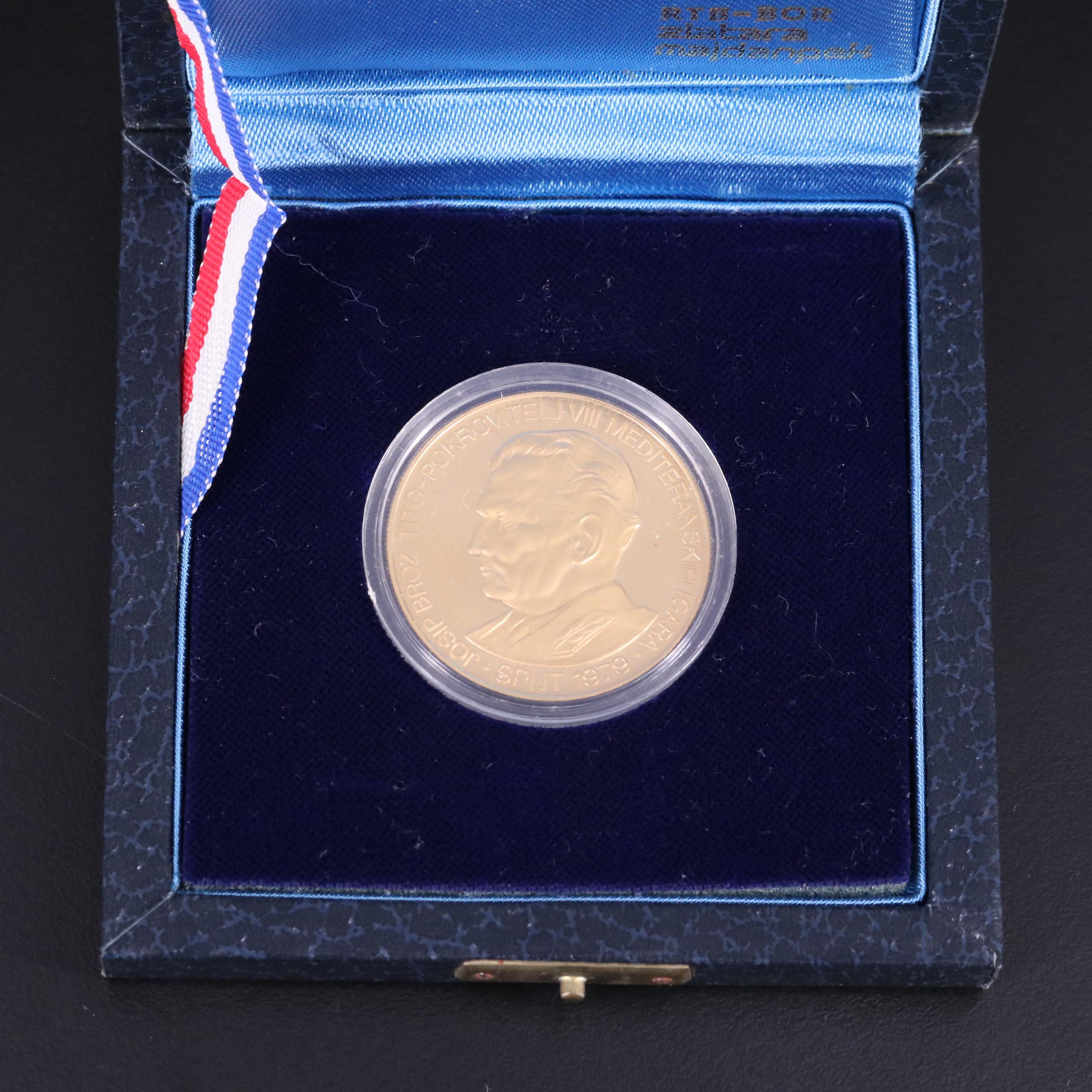 1979 Yugoslavia 2500 Dinara (1978) Mediterranean Games Gold Coin