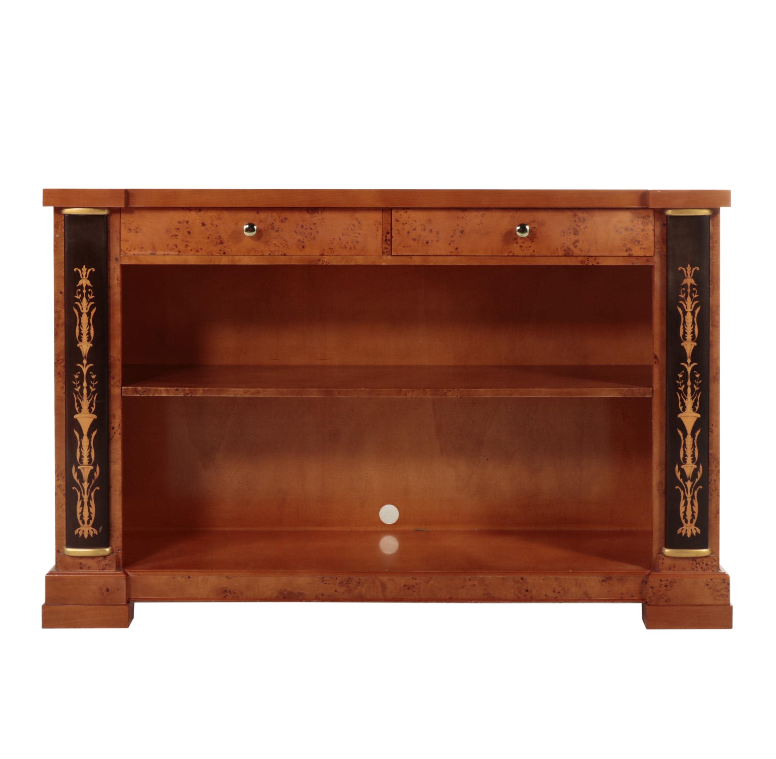 Bespoke Italian Neoclassical Style Illuminated Bar Cabinet