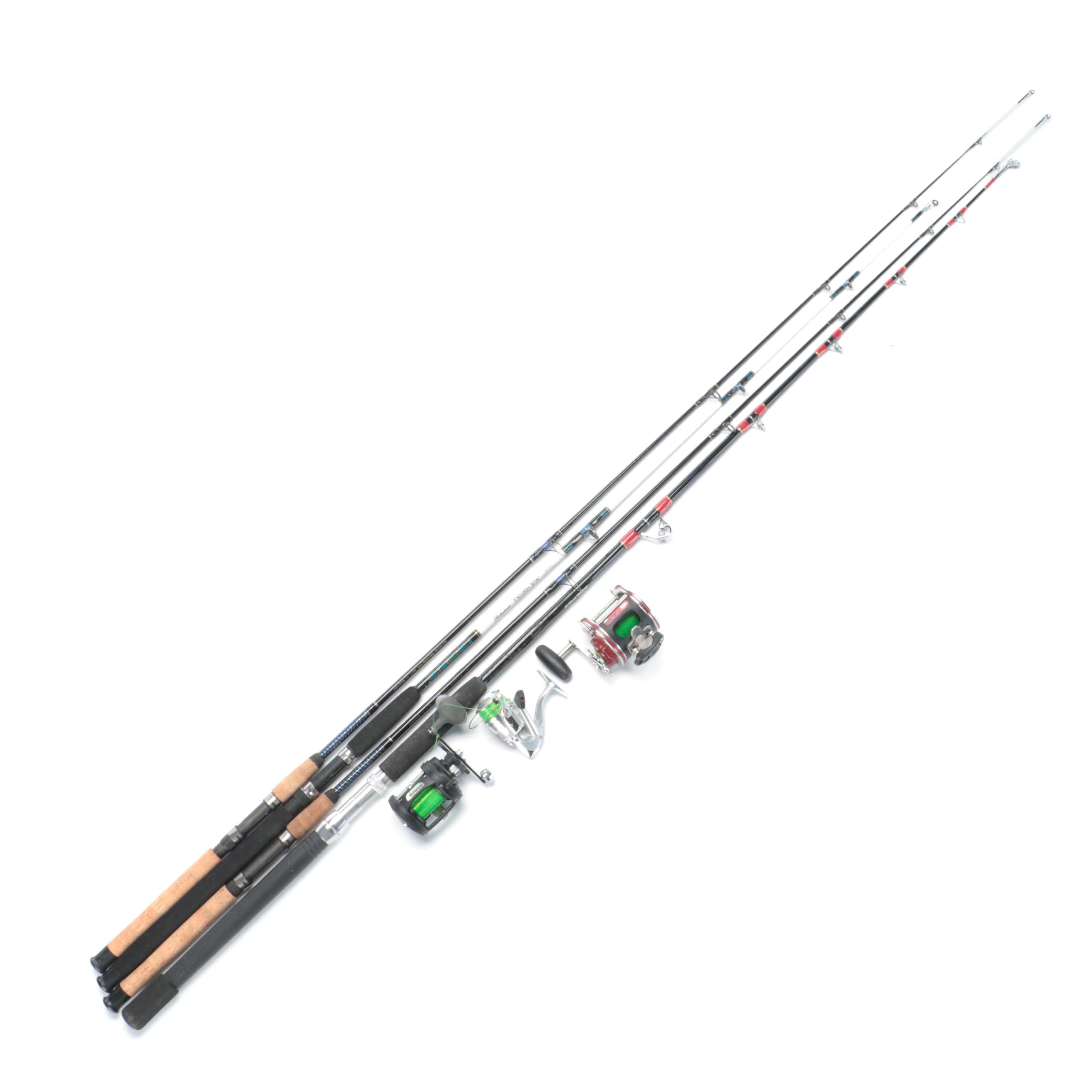 Shakespeare Ugly Stik Intercoastal and Sturdy Stik Fishing Rods with Reels