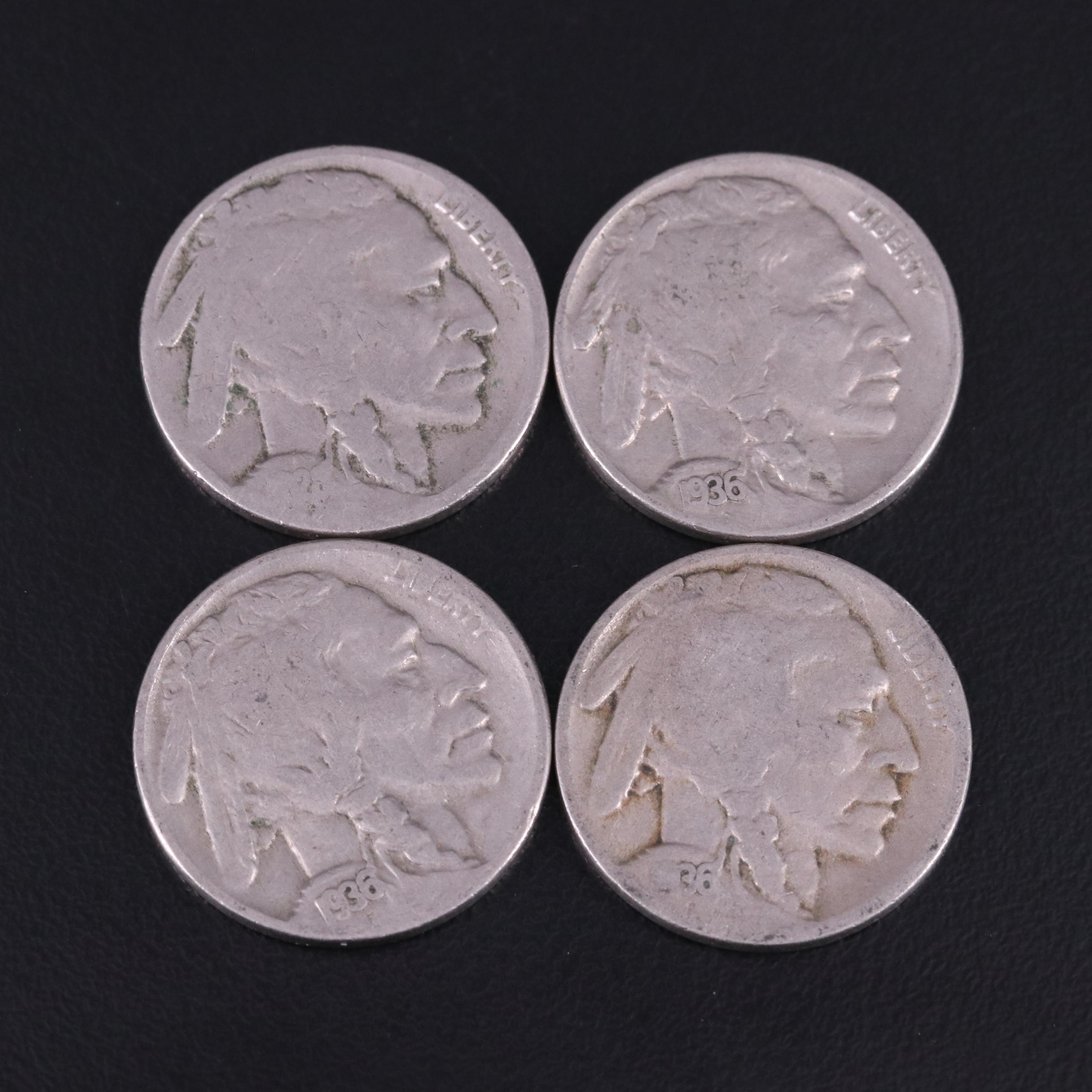 146 Buffalo Nickels, All With Dates