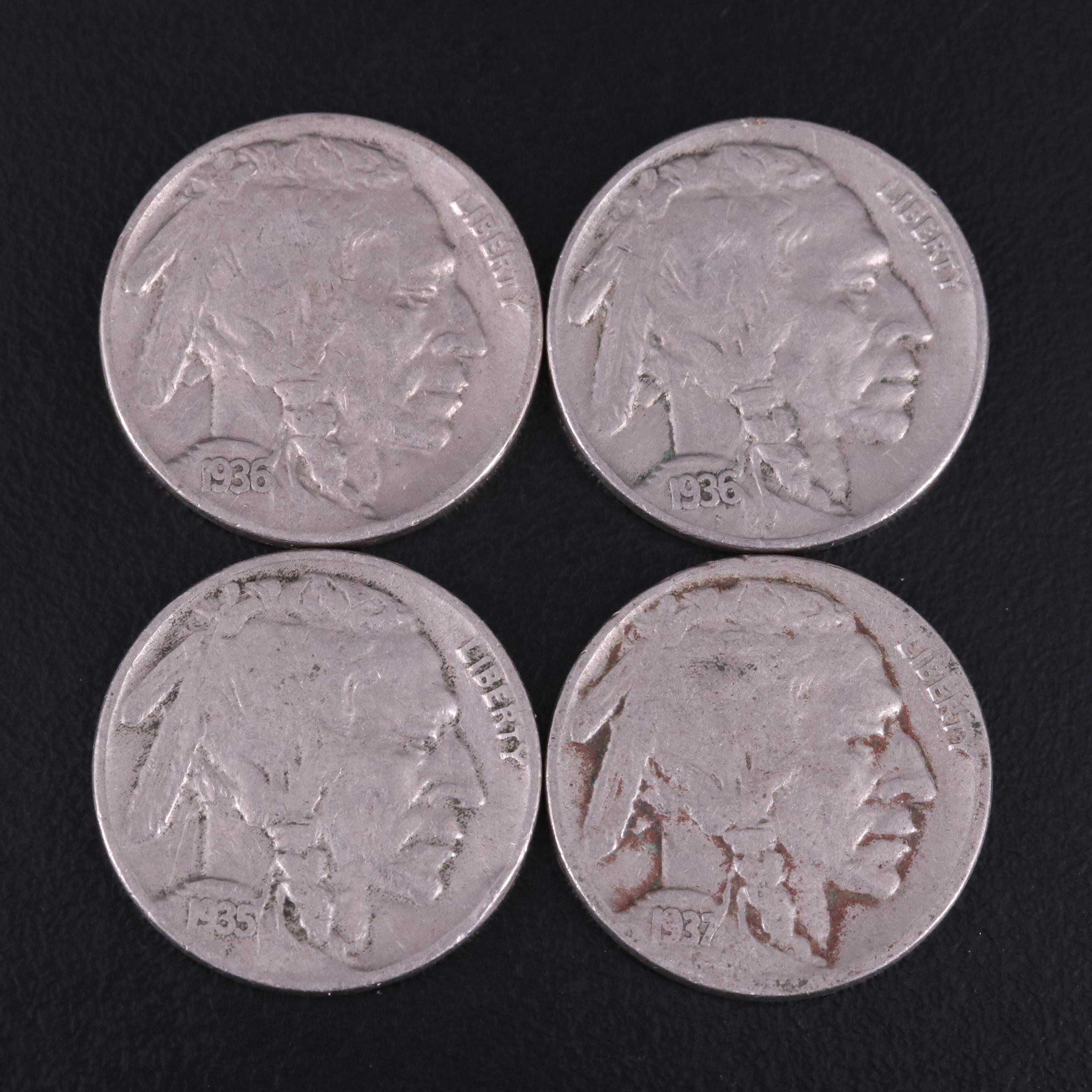 146 Buffalo Nickels, All With Dates