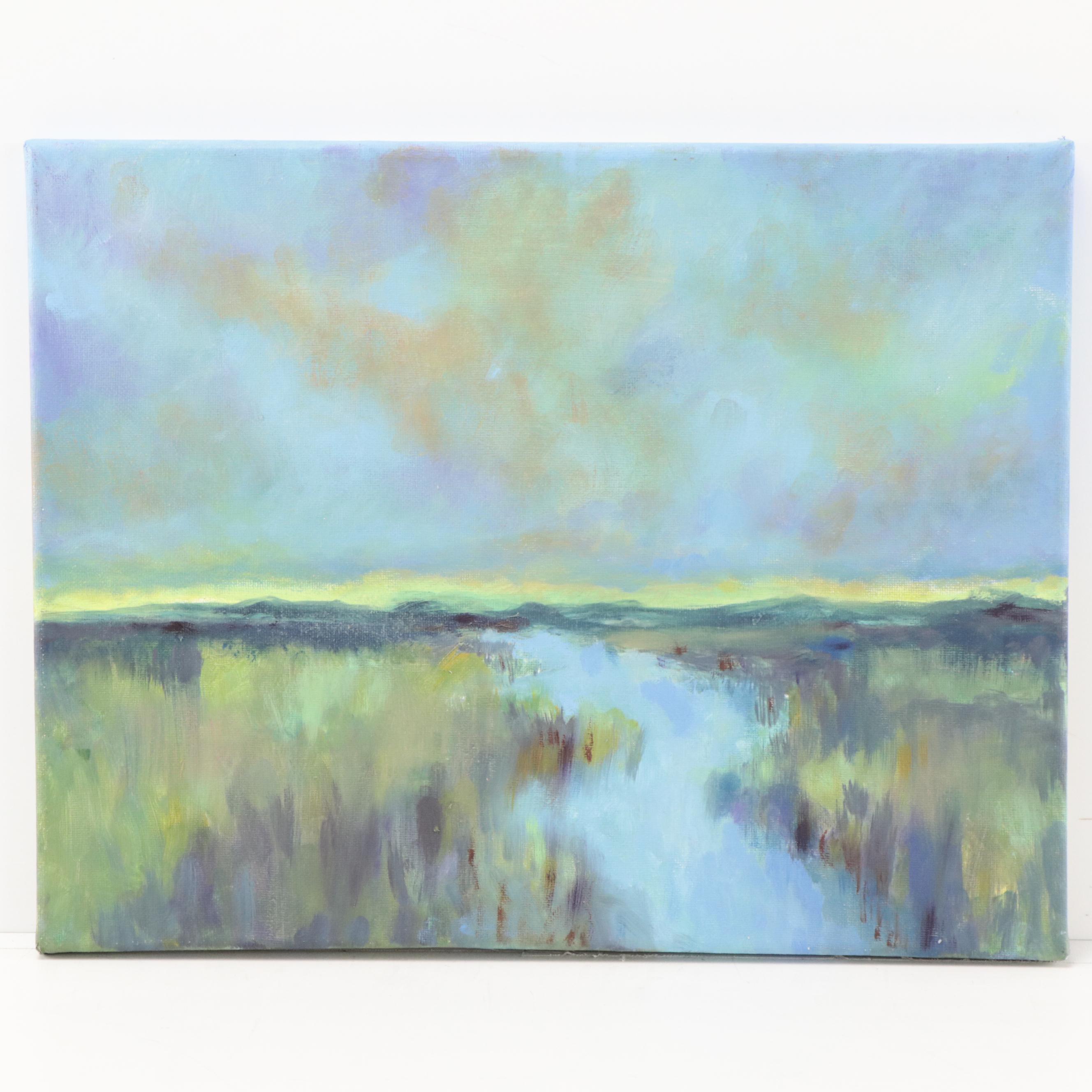 D. Smith Oil Landscape Painting, 2022