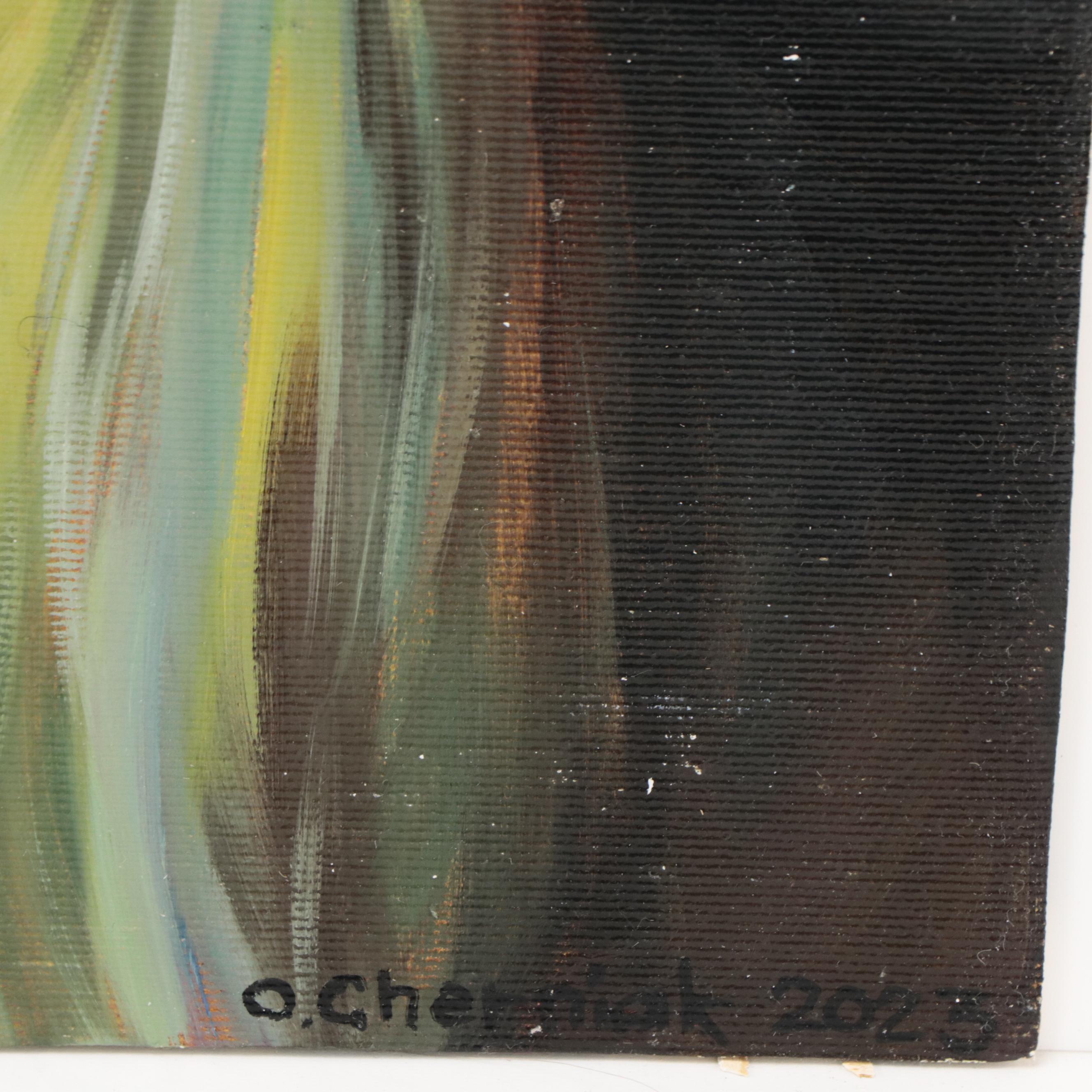 Portrait Oil Painting of Woman in Sunglasses, 2023