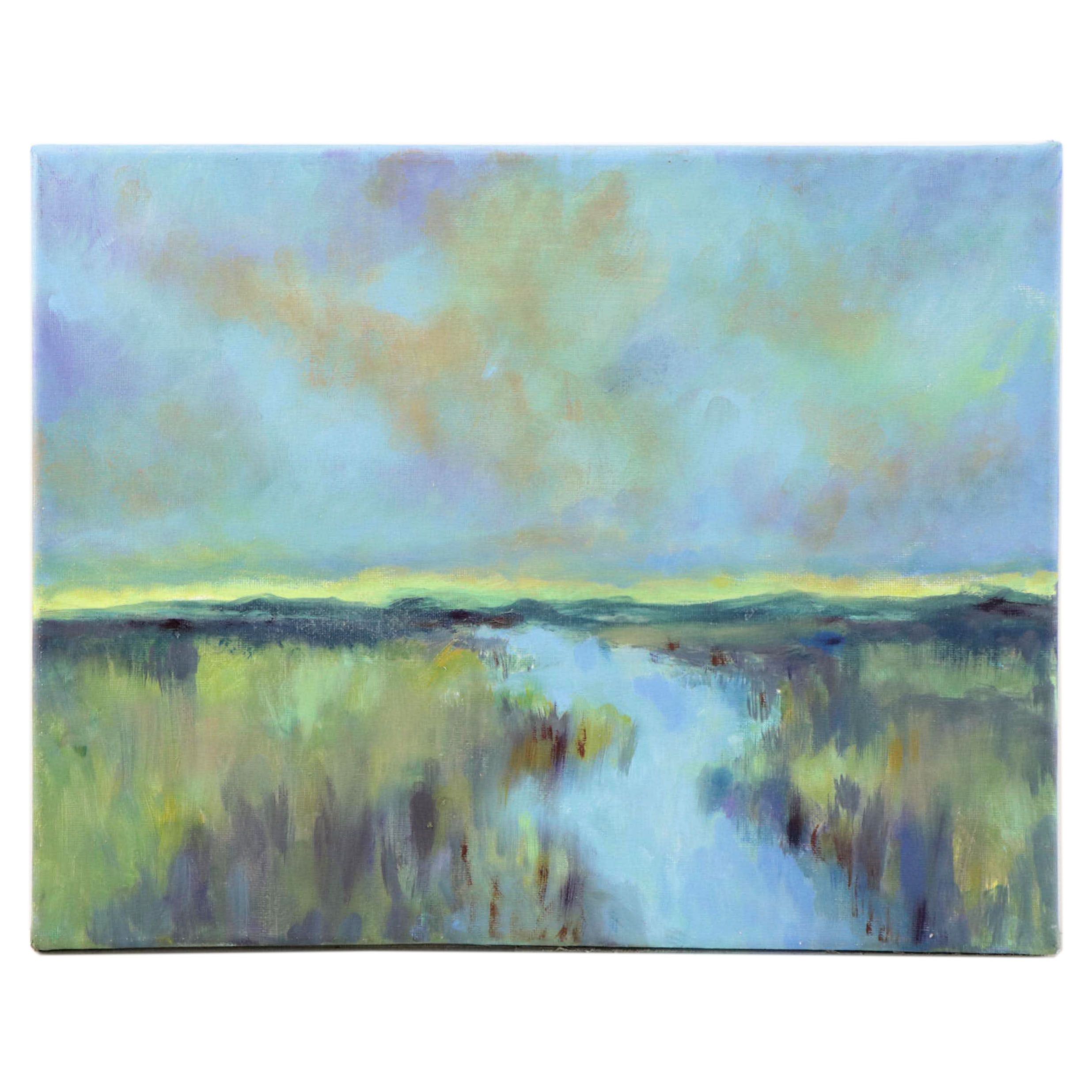 D. Smith Oil Landscape Painting, 2022