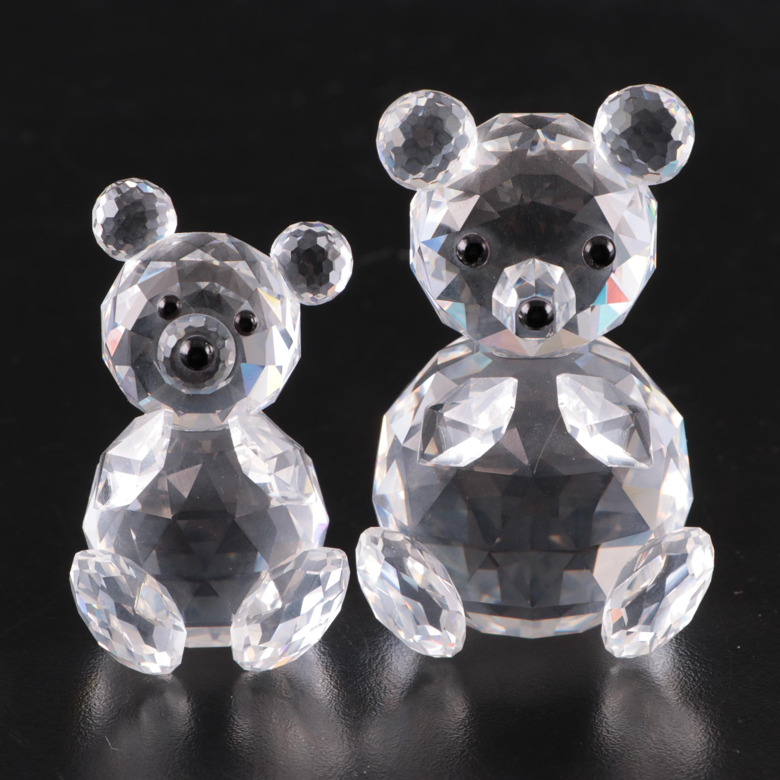 Swarovski Crystal Bear, Fox, Wolf and Other Woodland Animals, Late 20th C.