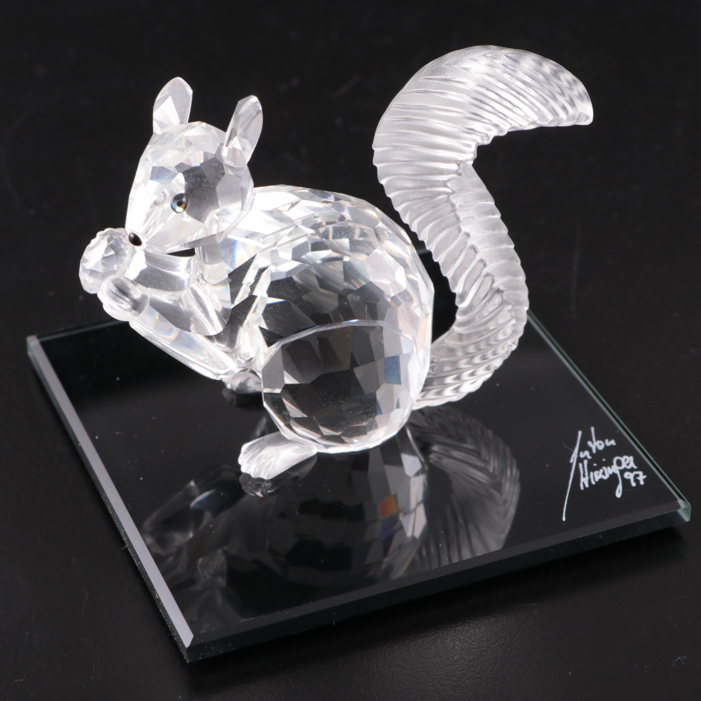 Swarovski Crystal Bear, Fox, Wolf and Other Woodland Animals, Late 20th C.