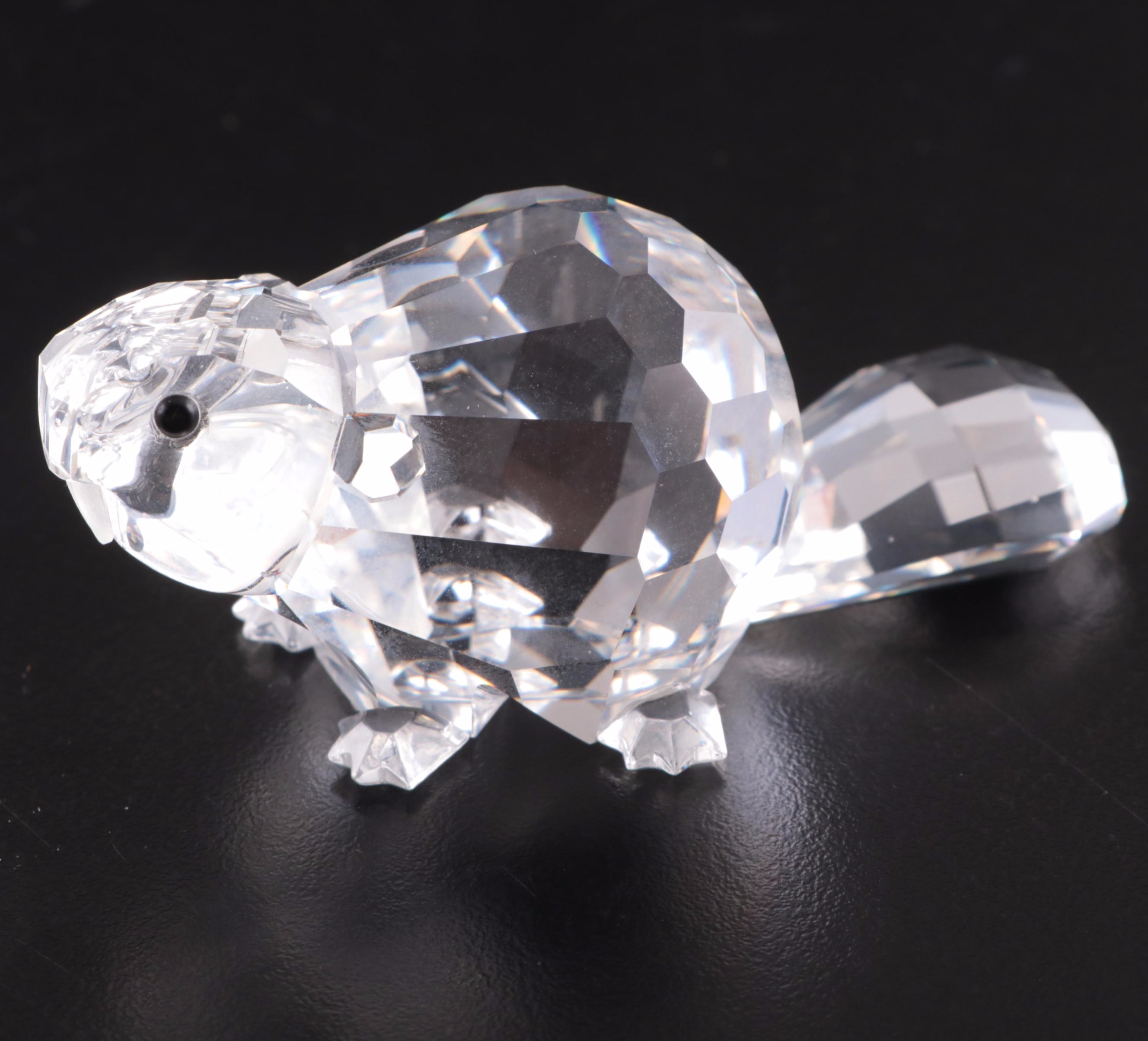 Swarovski Crystal Bear, Fox, Wolf and Other Woodland Animals, Late 20th C.