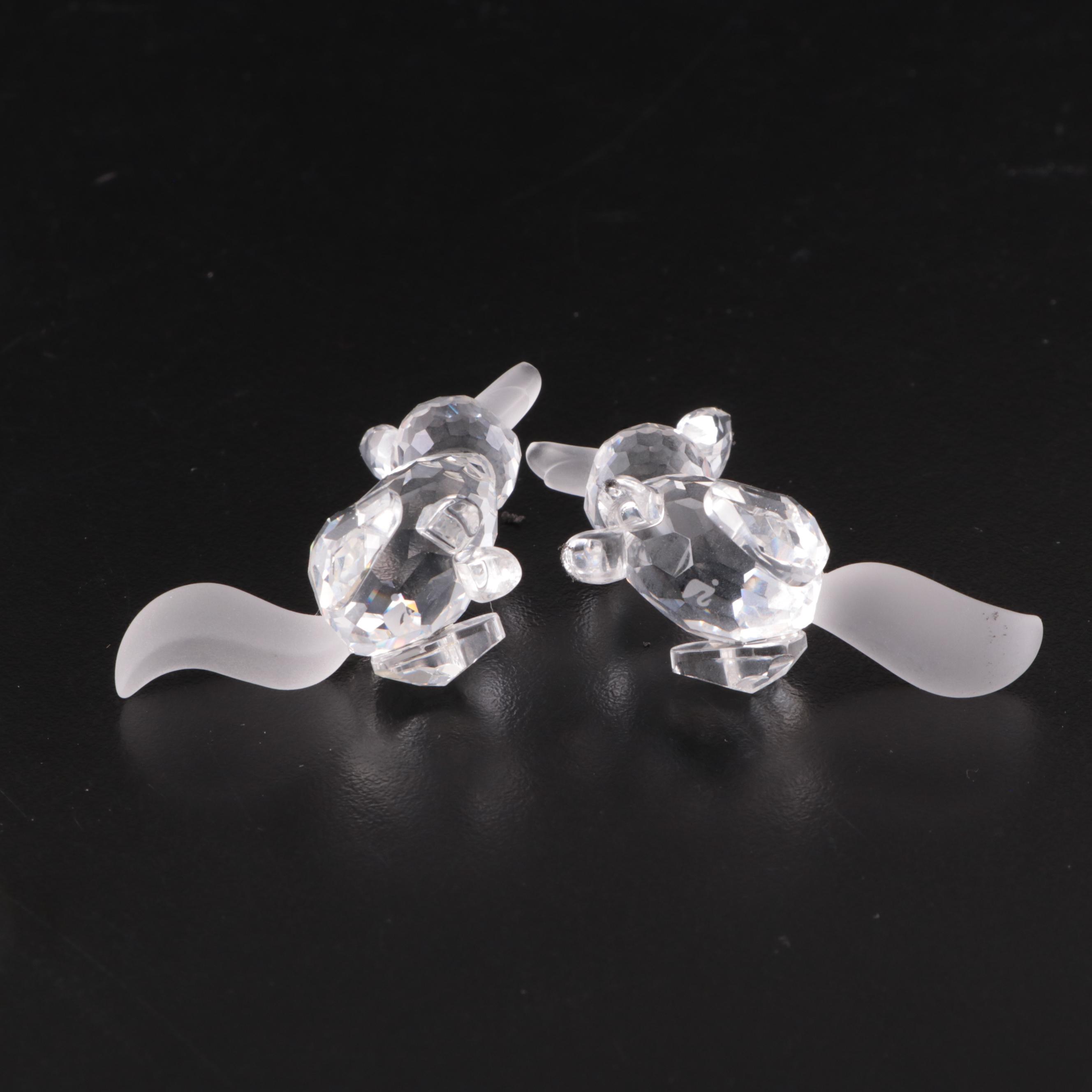 Swarovski Crystal Bear, Fox, Wolf and Other Woodland Animals, Late 20th C.