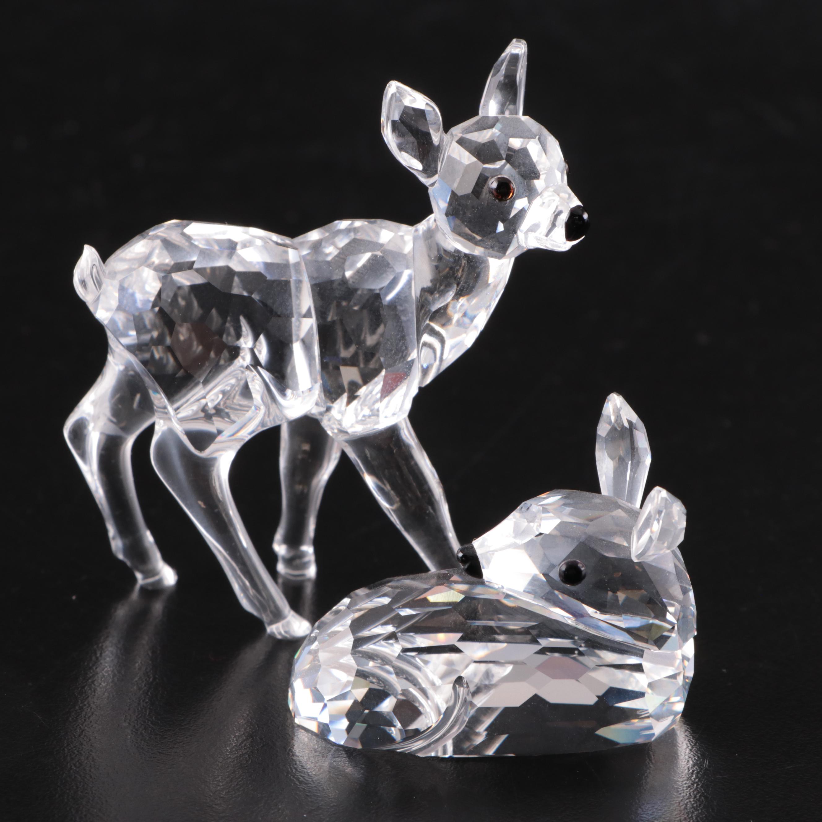 Swarovski Crystal Bear, Fox, Wolf and Other Woodland Animals, Late 20th C.
