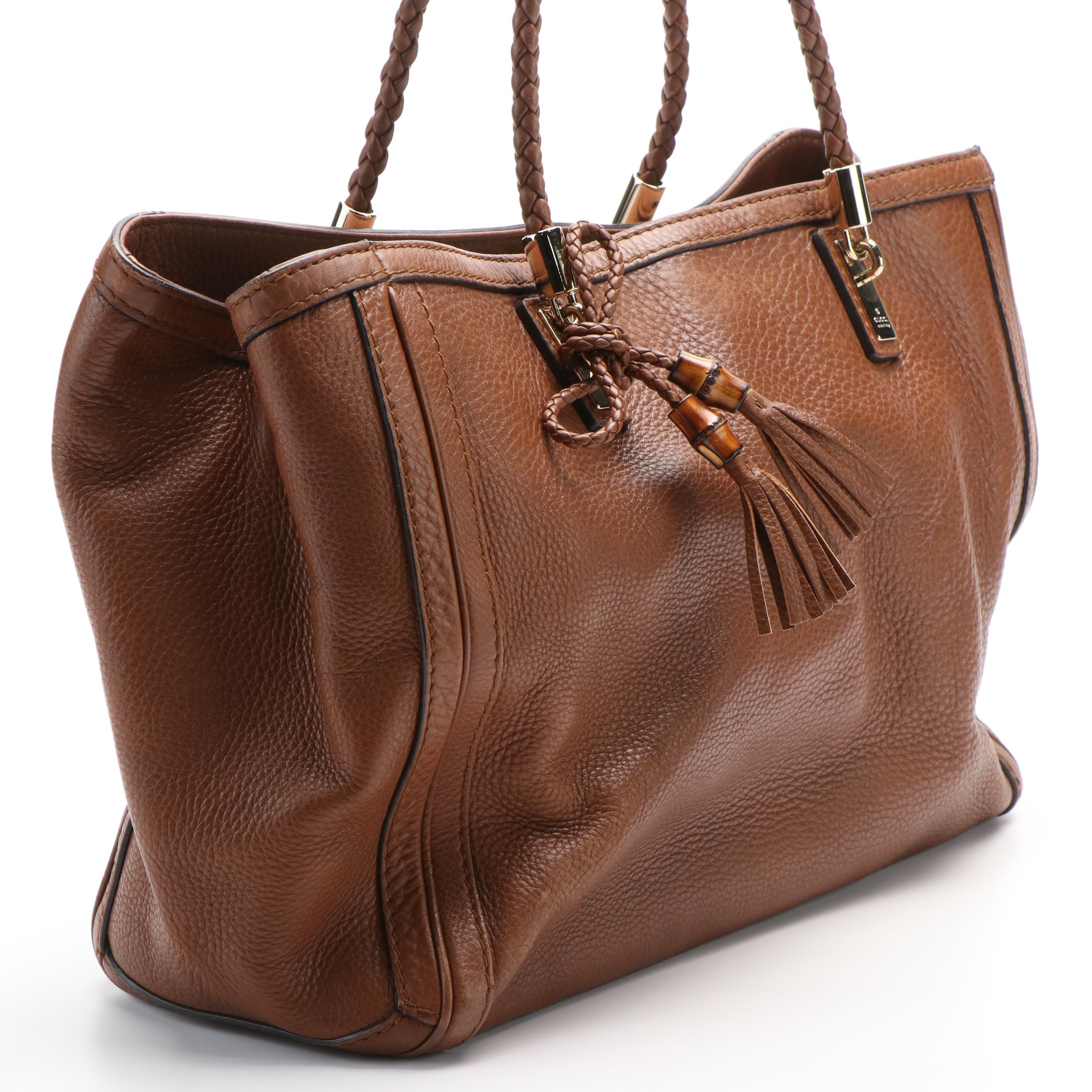 Gucci Bella Medium Pebbled Leather Tote