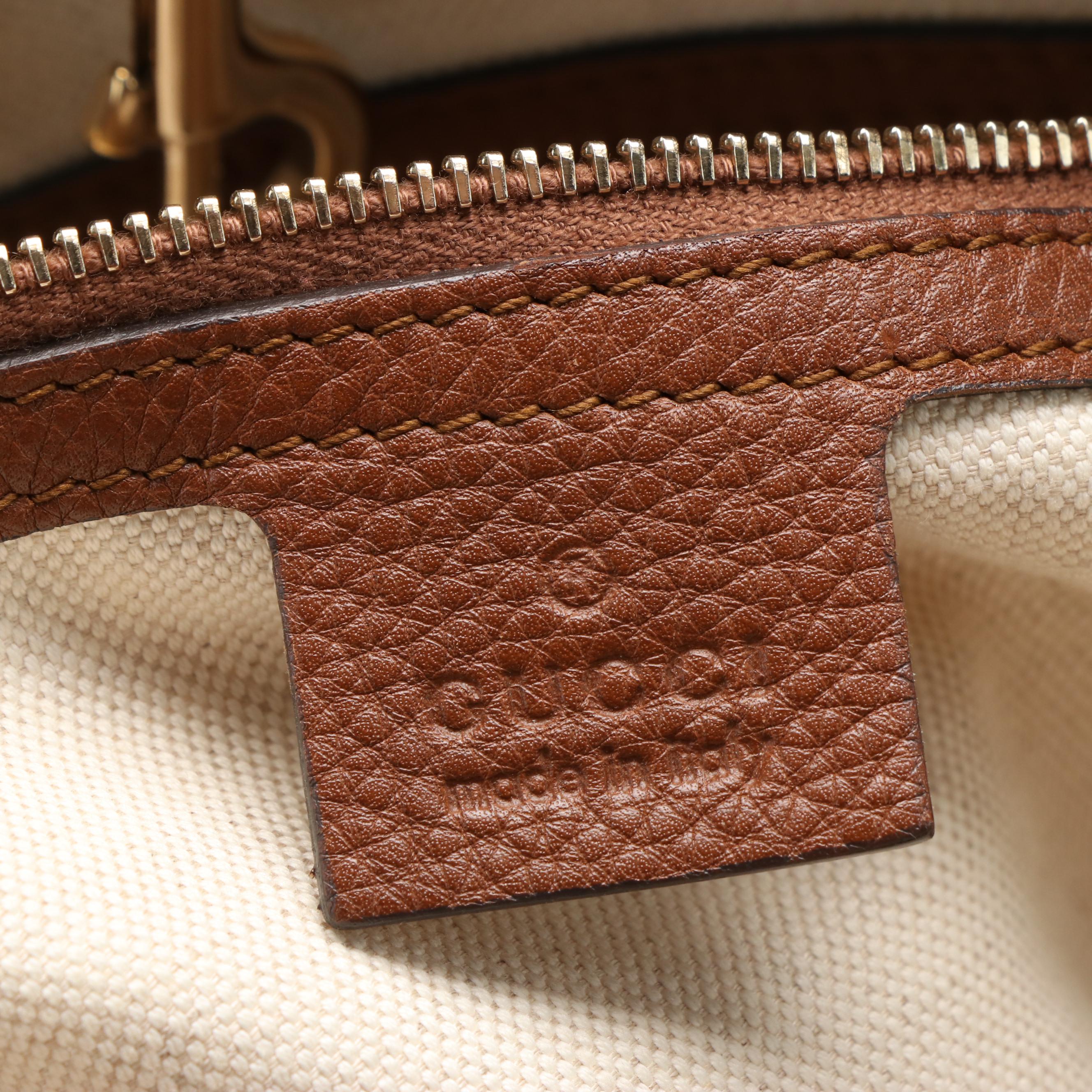 Gucci Bella Medium Pebbled Leather Tote