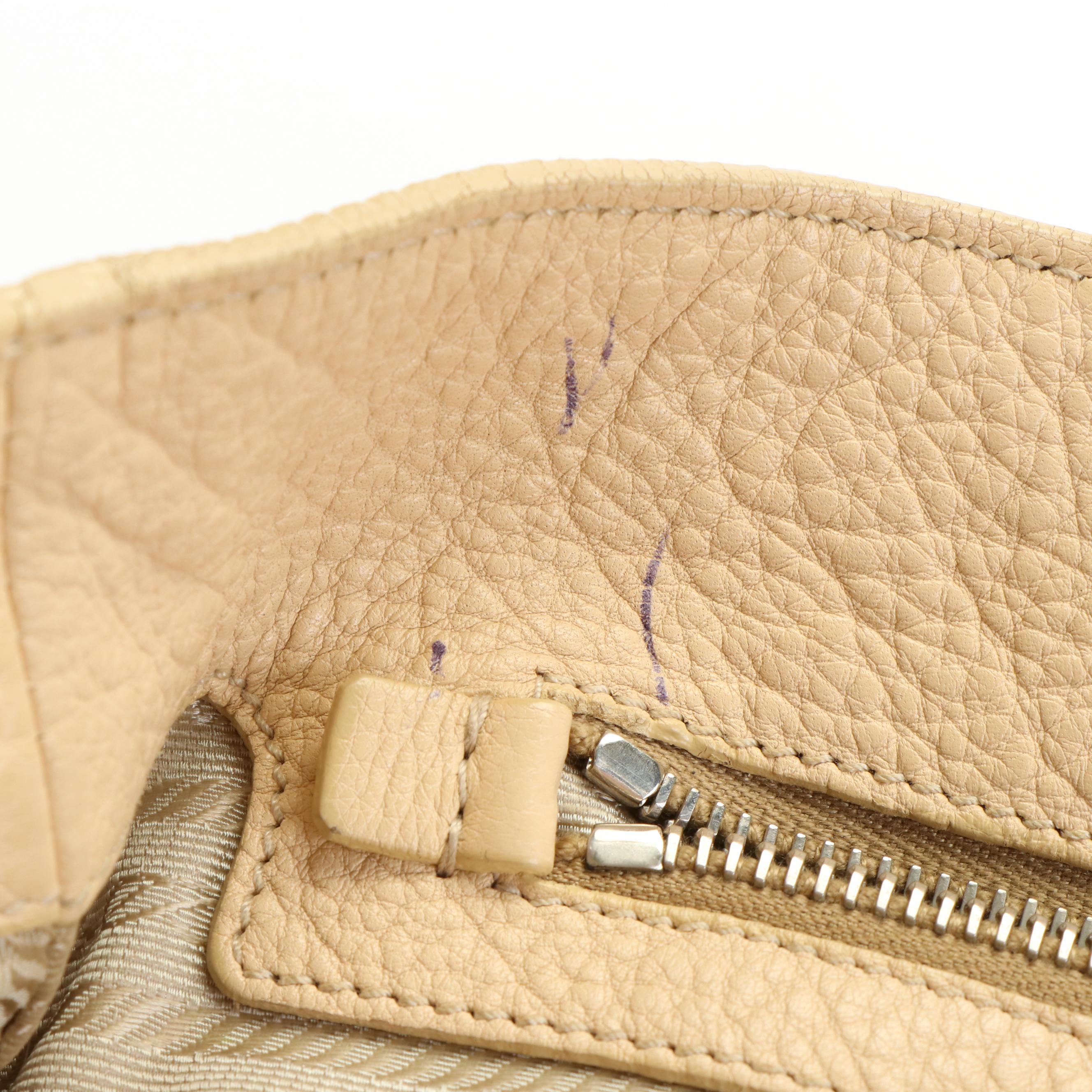 Prada Hobo Shoulder Bag in Vitello Daino Leather