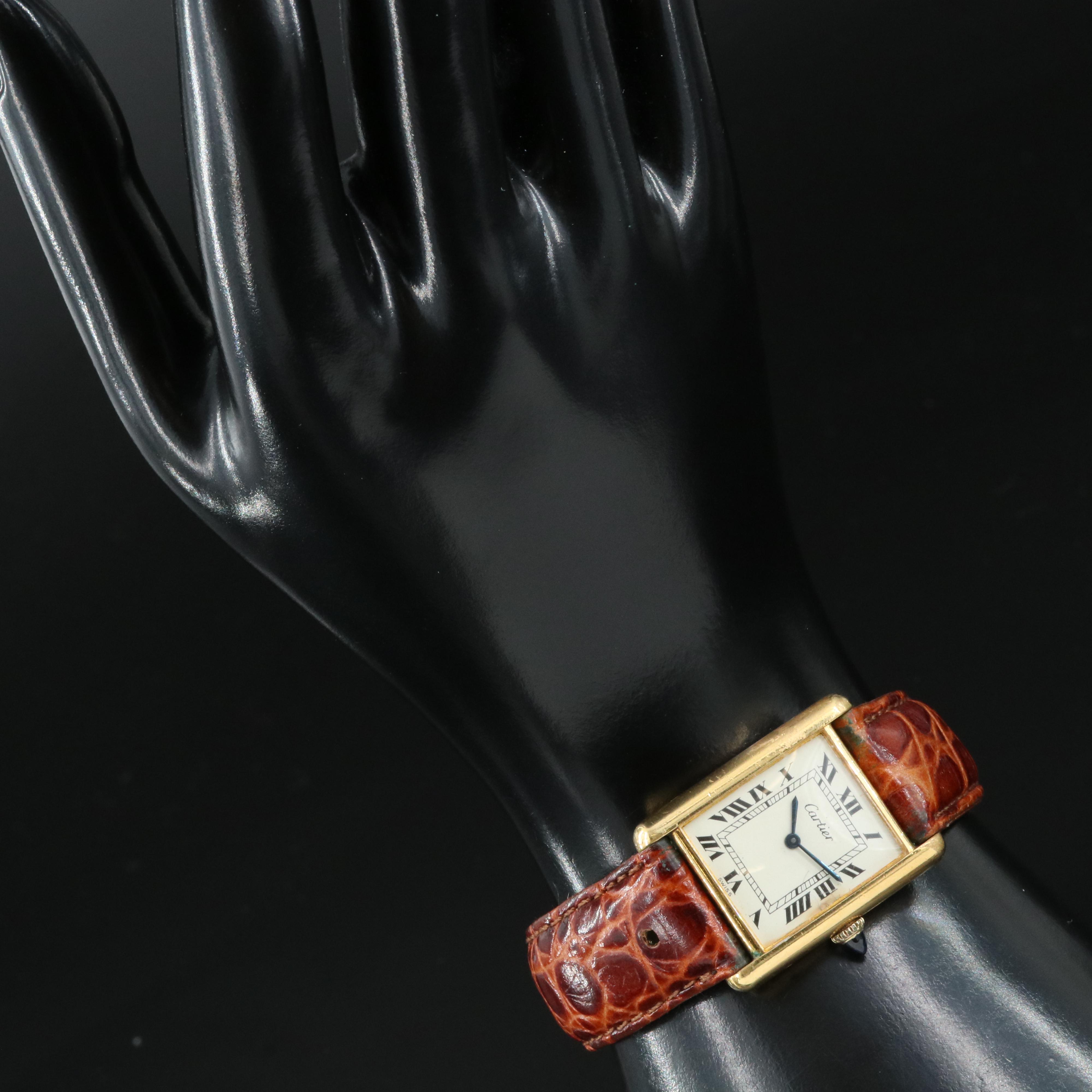 Cartier Tank Louis Manual-Wind, Gold-Plated Watch