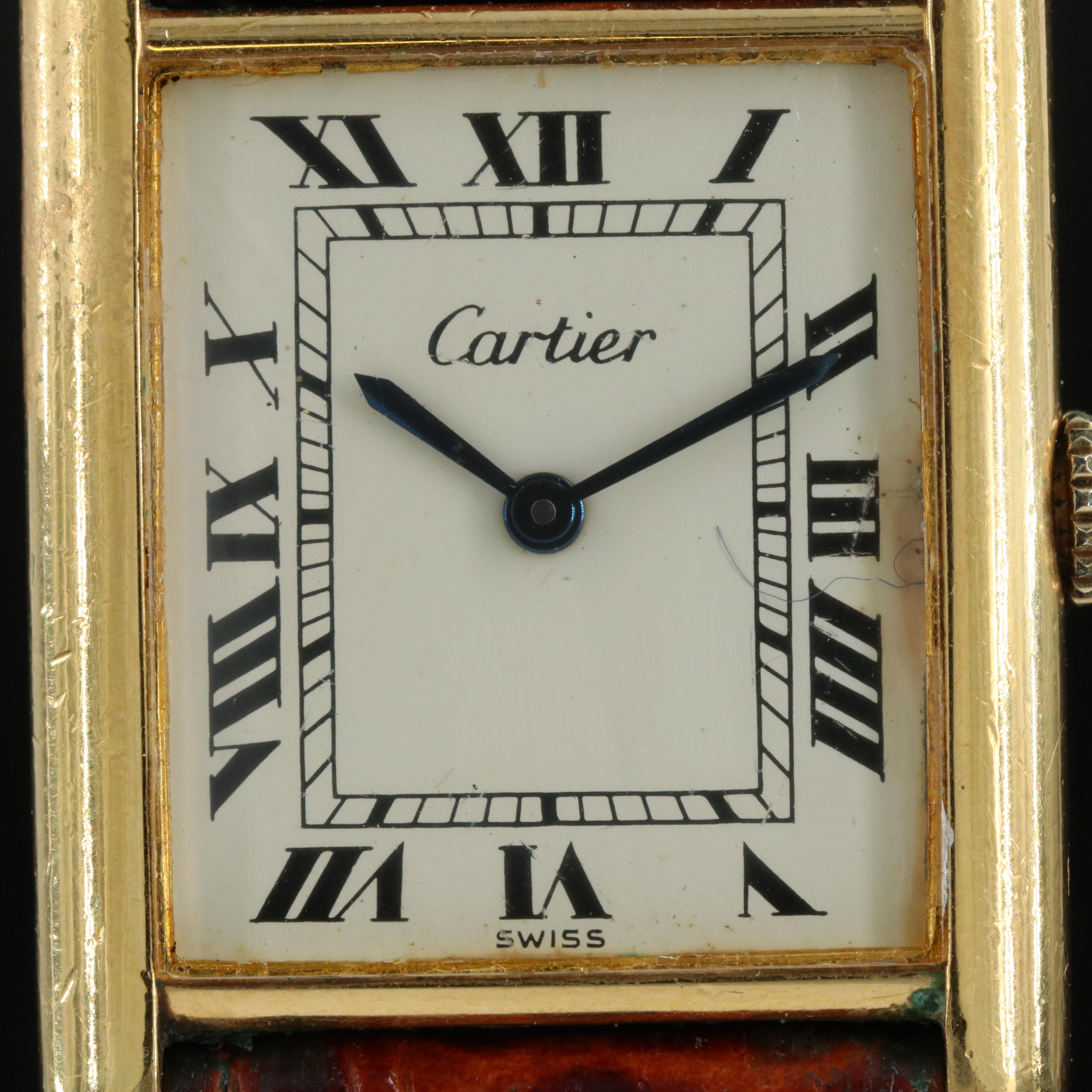 Cartier Tank Louis Manual-Wind, Gold-Plated Watch
