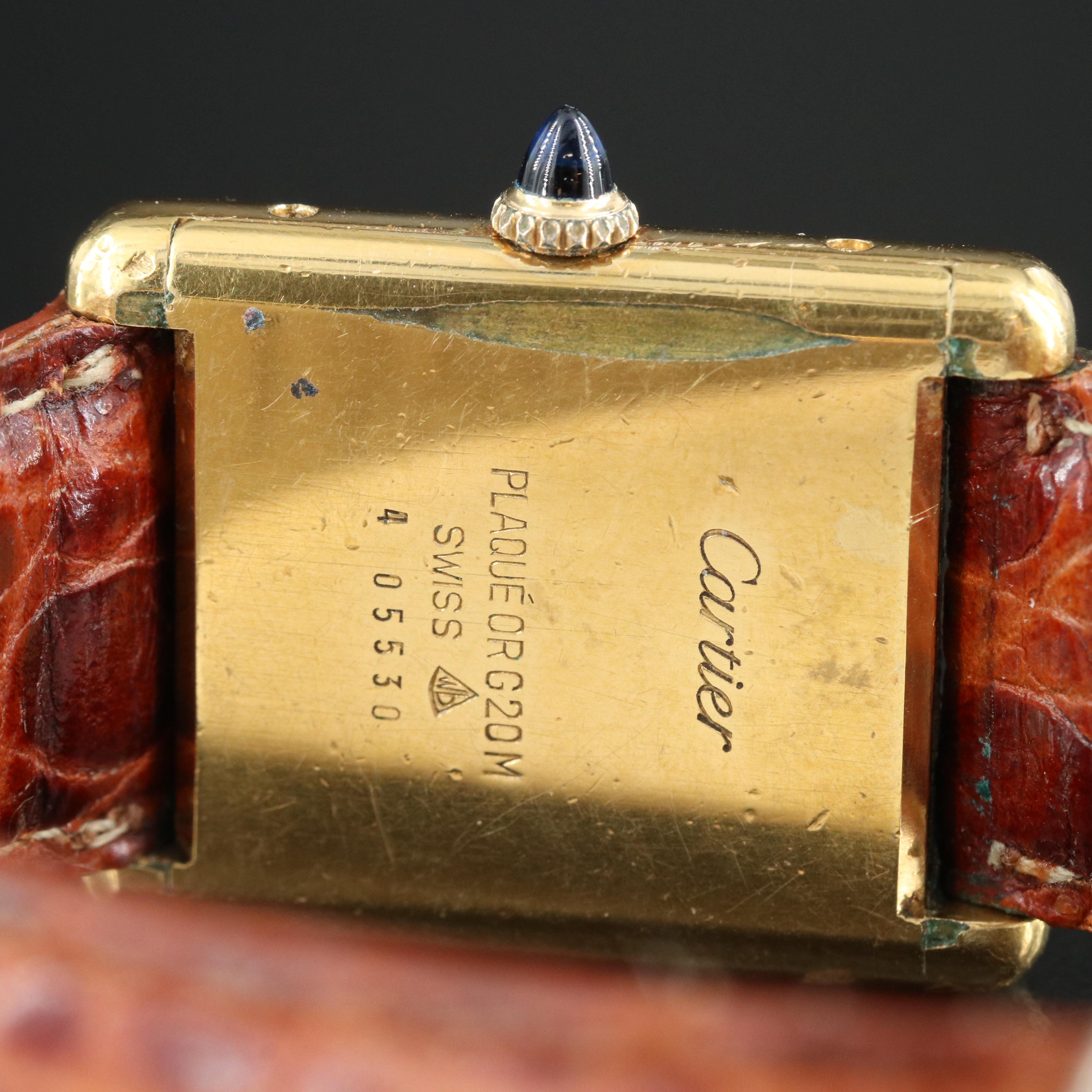 Cartier Tank Louis Manual-Wind, Gold-Plated Watch