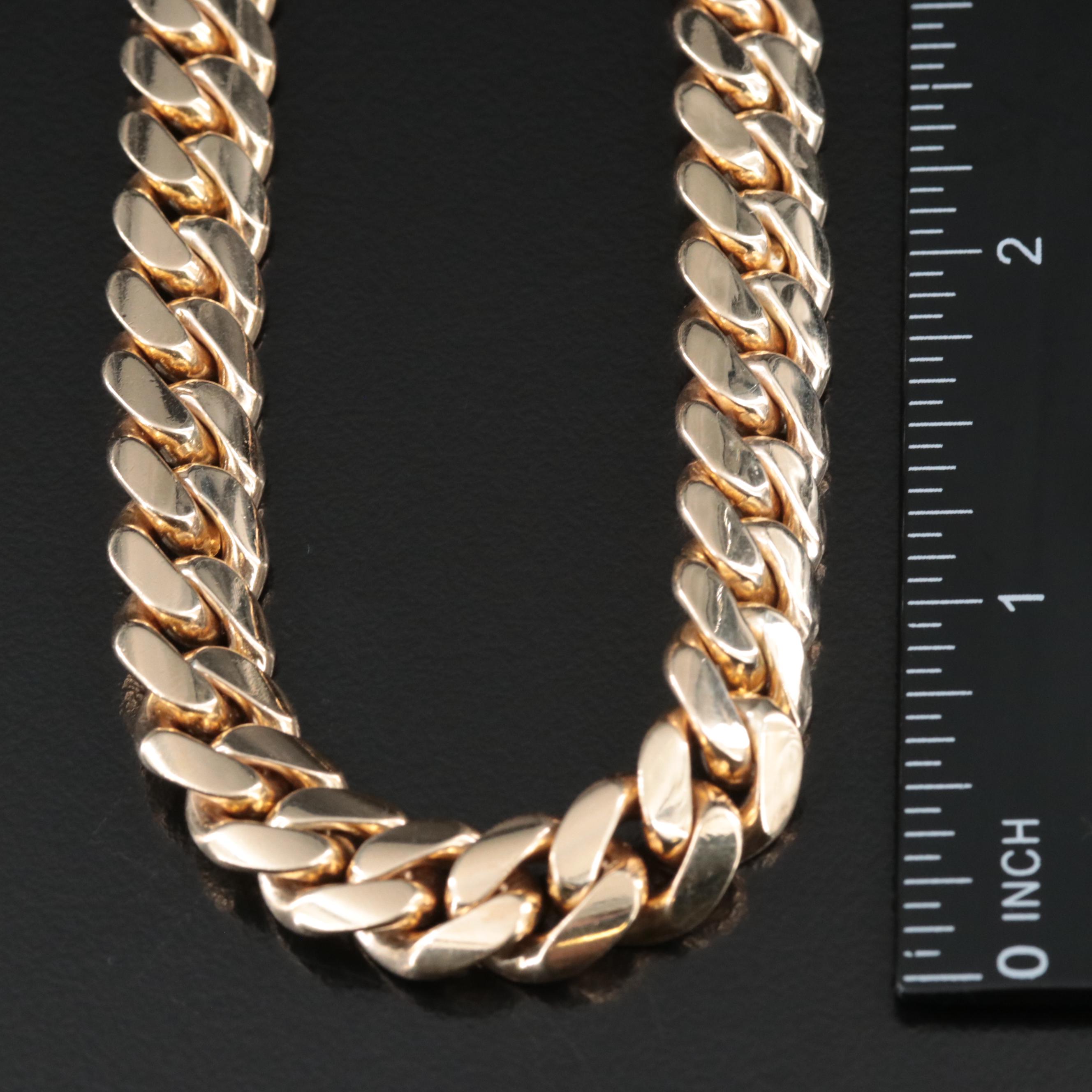 10K Cuban Link Curb Chain Necklace