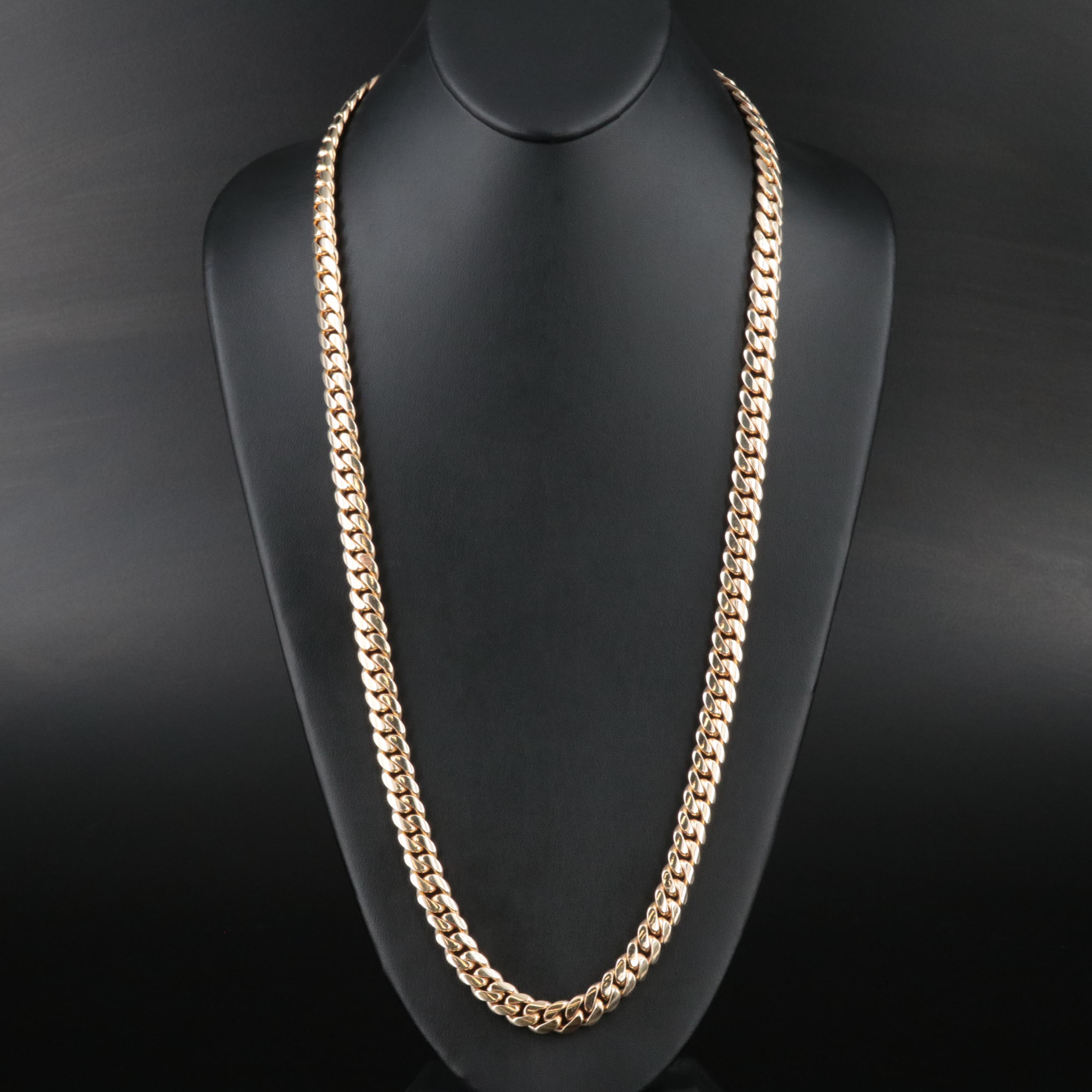 10K Cuban Link Curb Chain Necklace