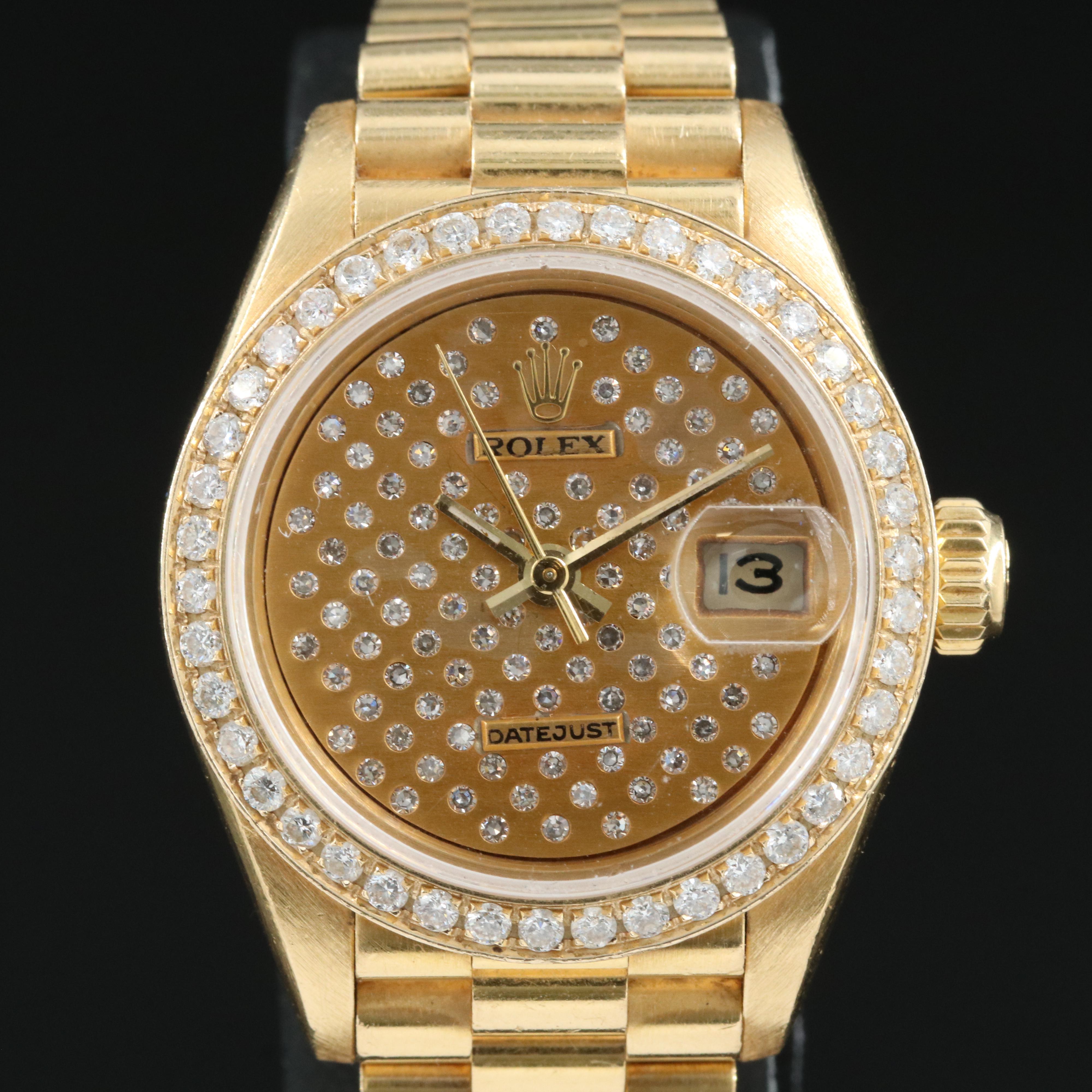 1987-88 Rolex Custom Diamond Dial and Bezel Datejust Watch