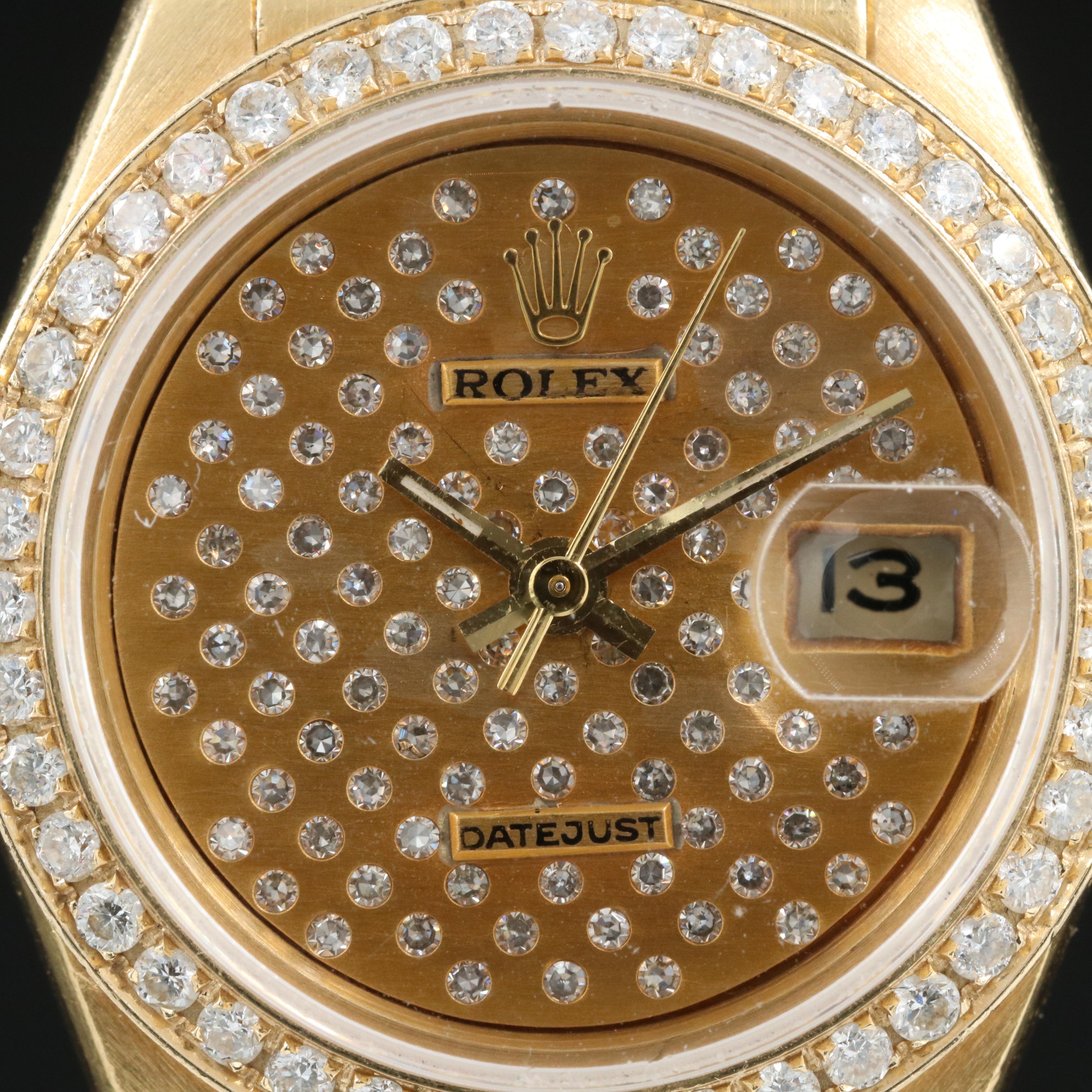 1987-88 Rolex Custom Diamond Dial and Bezel Datejust Watch