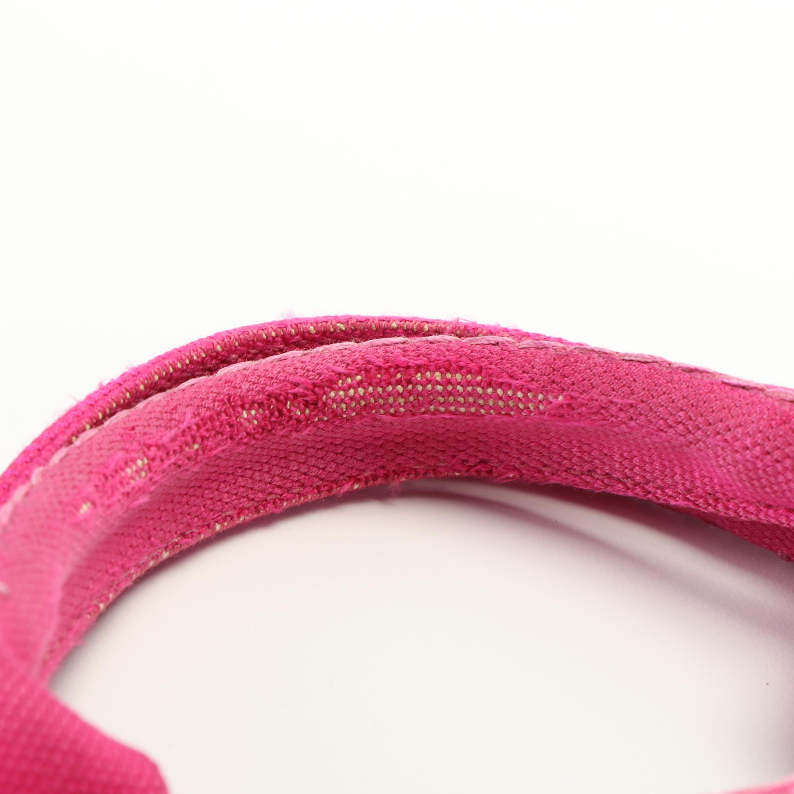 Prada Small Canapa Logo Satchel in Pink Canvas