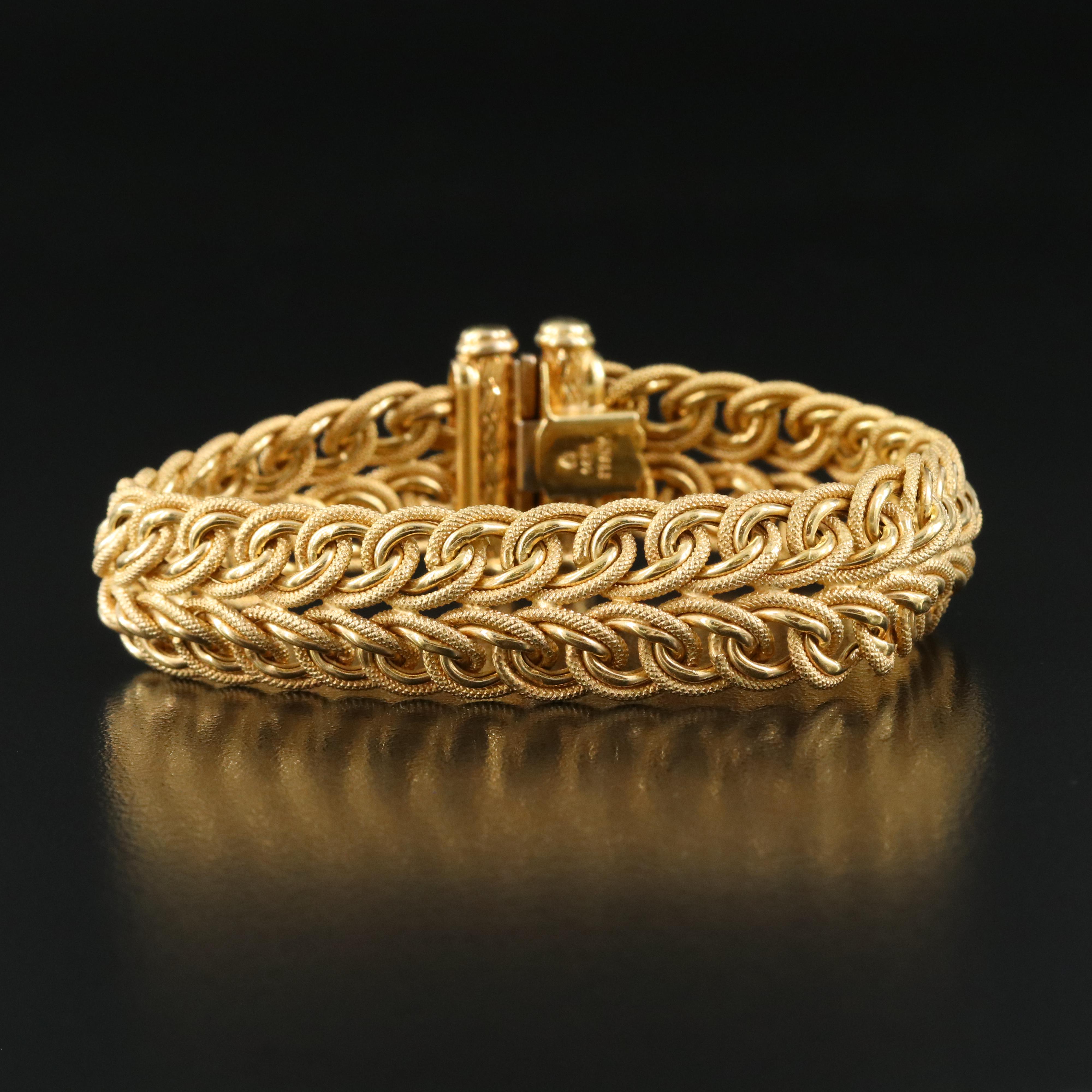 Italian 14K Fancy Link Bracelet