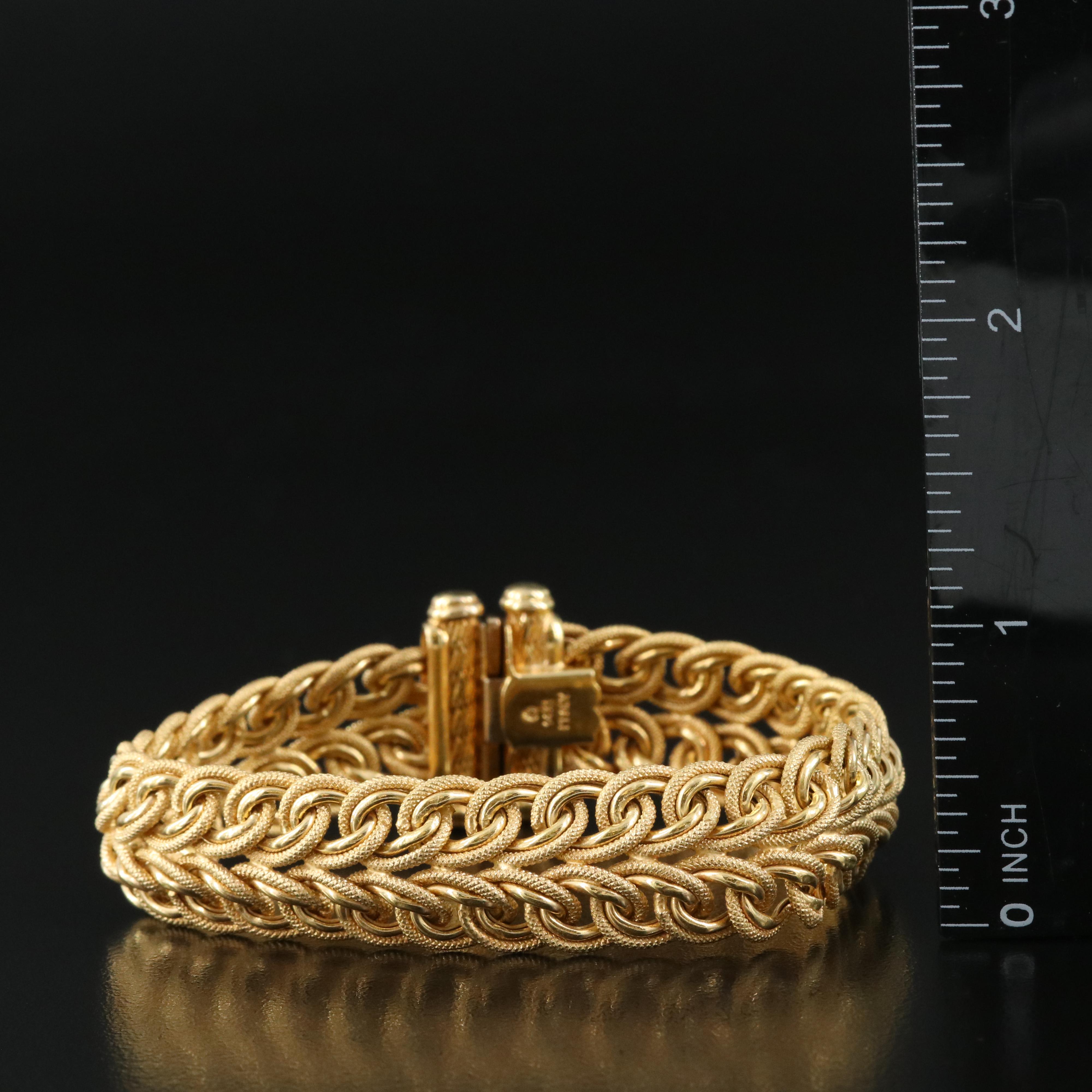 Italian 14K Fancy Link Bracelet