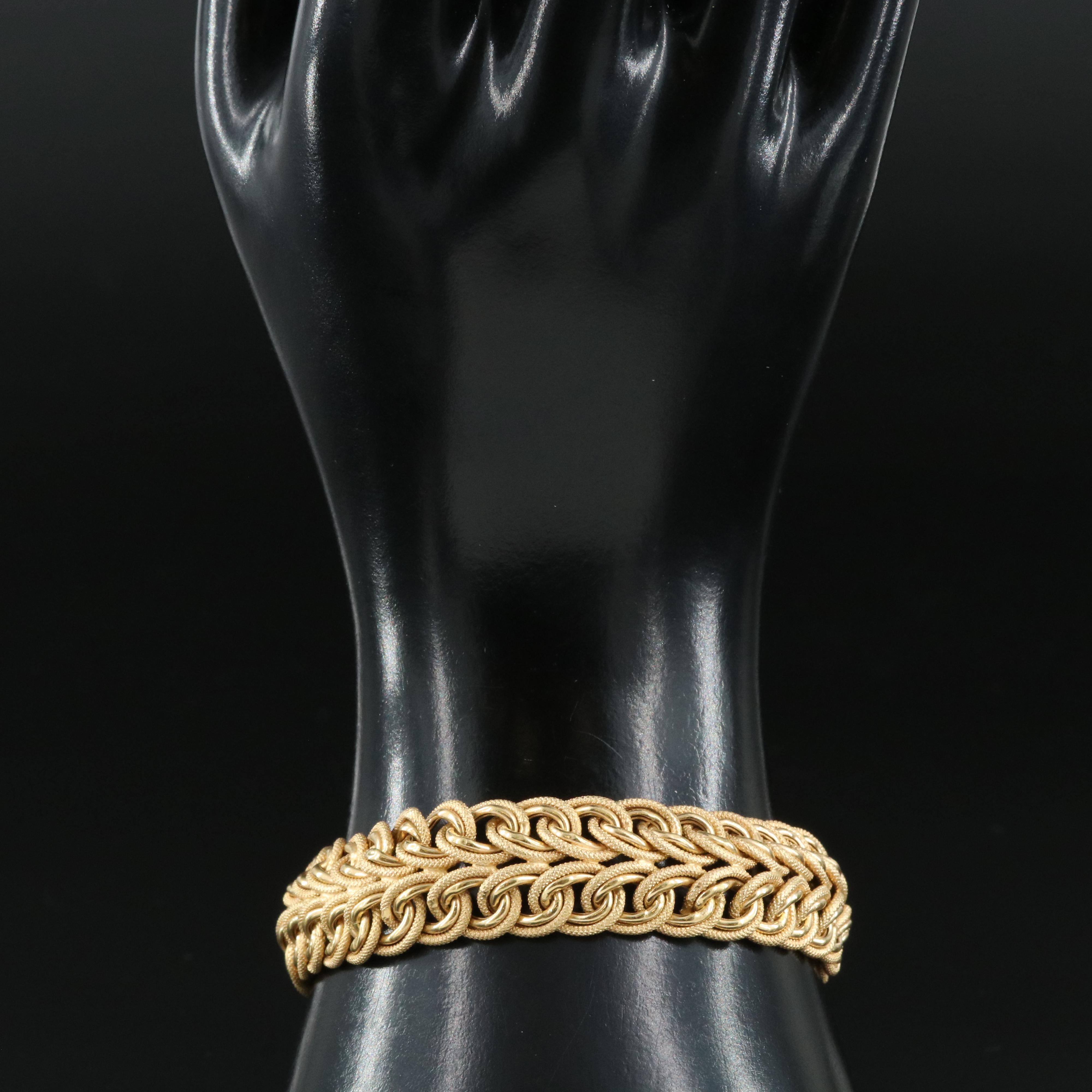 Italian 14K Fancy Link Bracelet