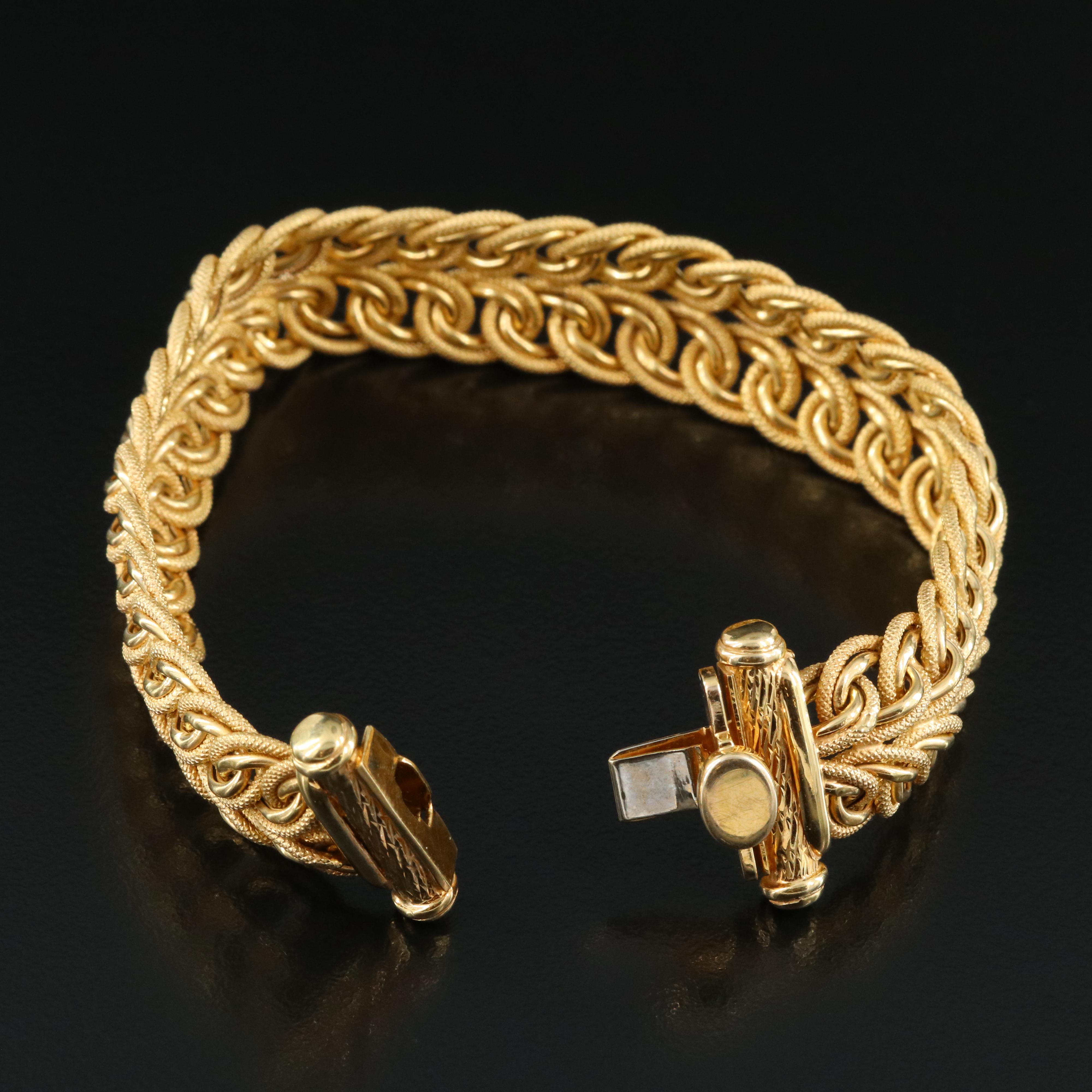 Italian 14K Fancy Link Bracelet