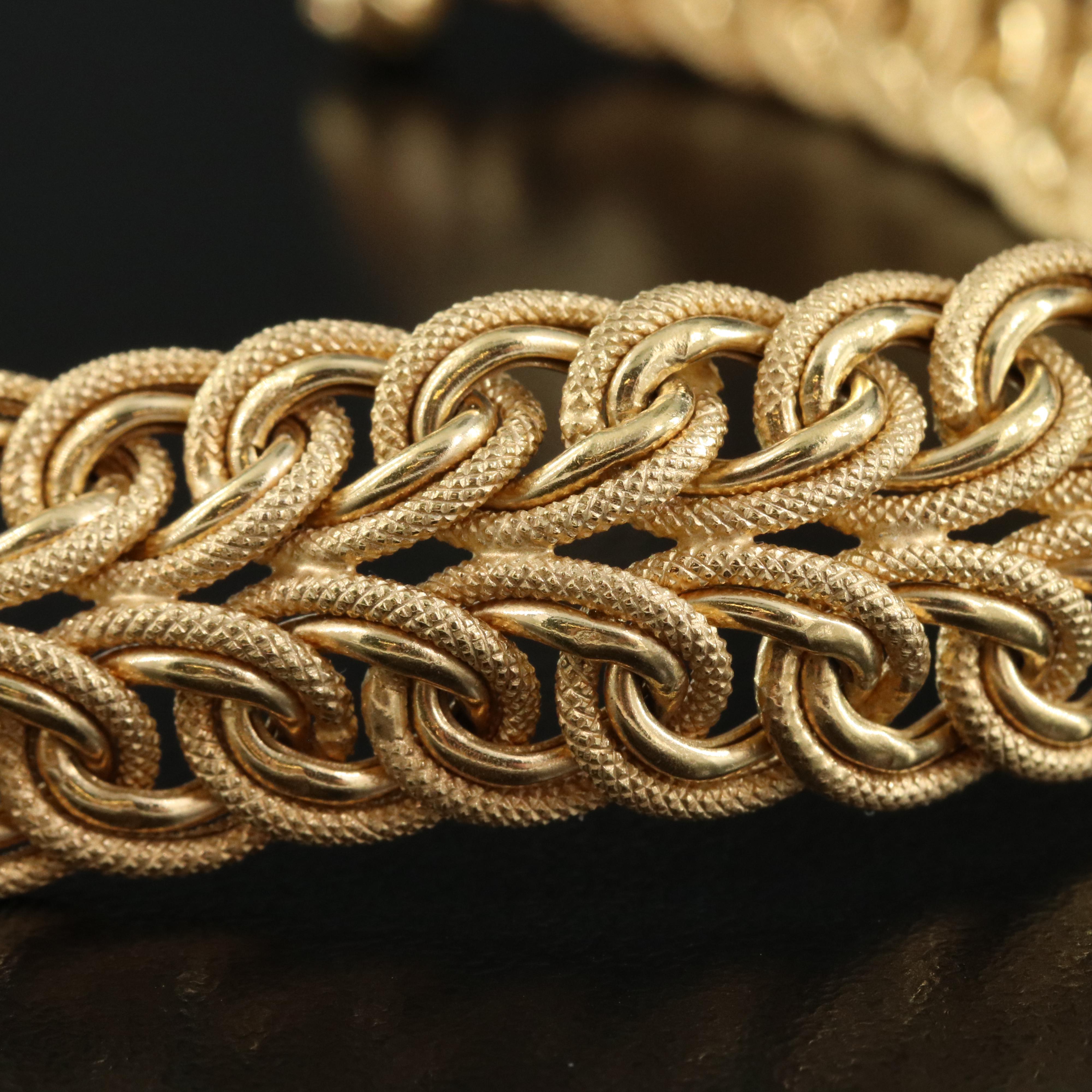 Italian 14K Fancy Link Bracelet