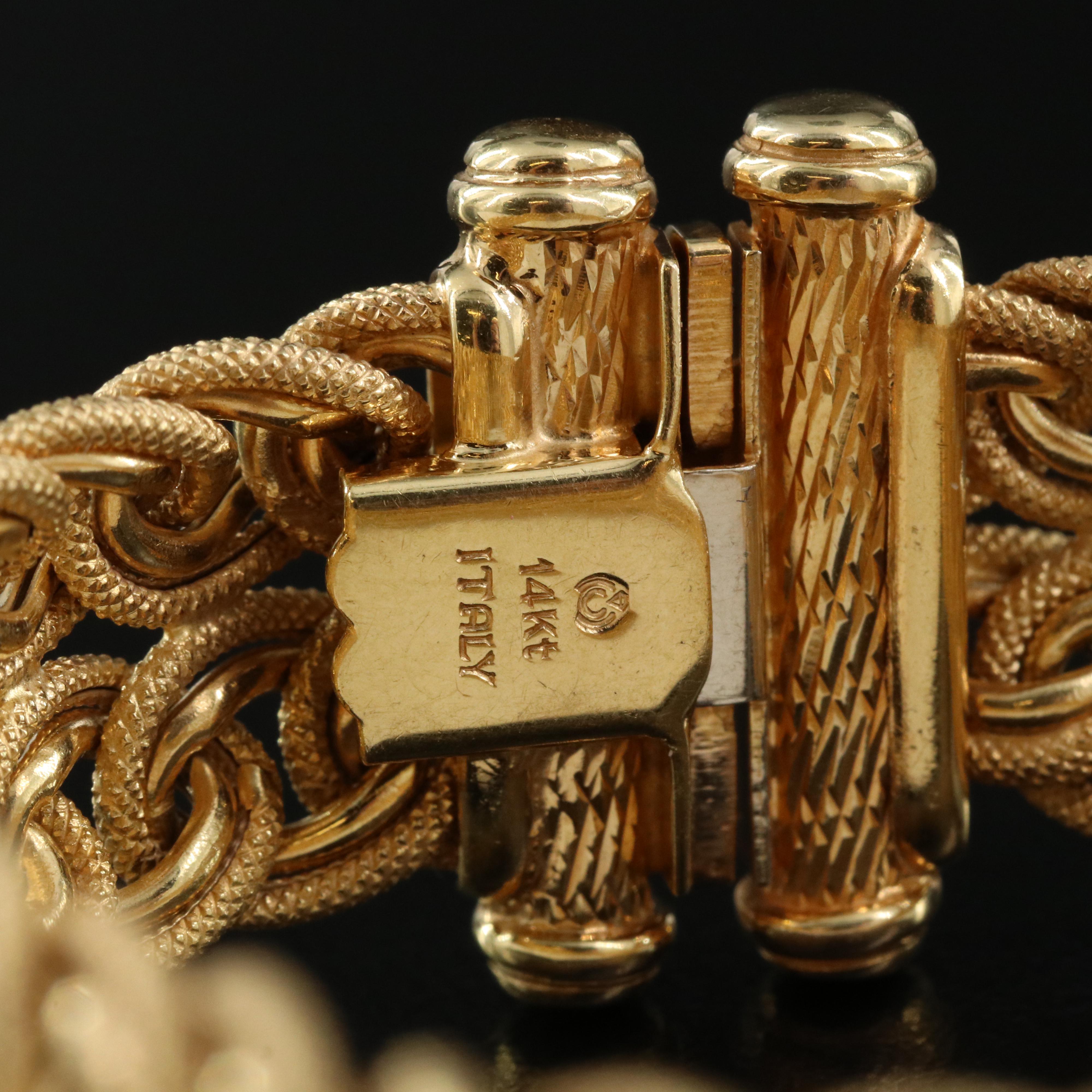 Italian 14K Fancy Link Bracelet