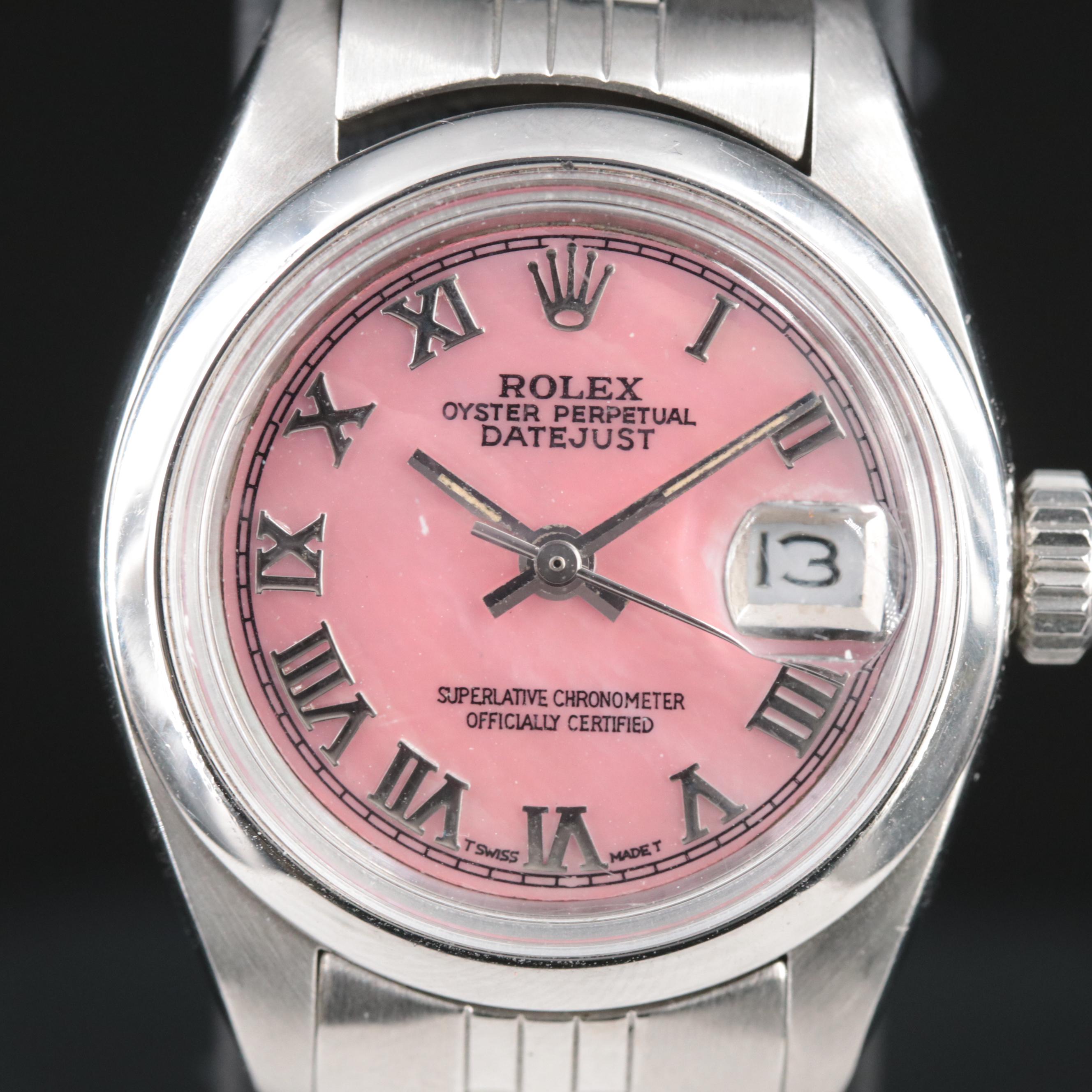 1980 Rolex Mother-of-Pearl Dial Datejust Watch
