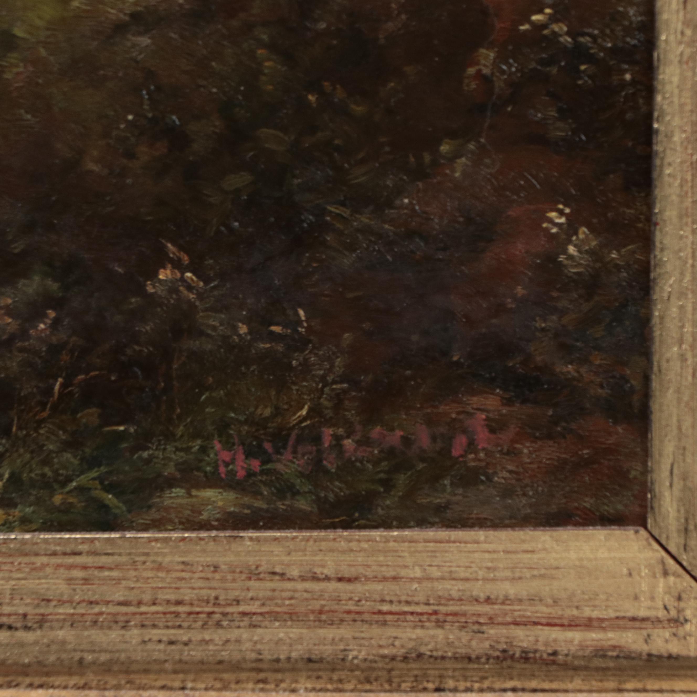 Neoclassical Oil Painting of Figures Dancing in a Landscape