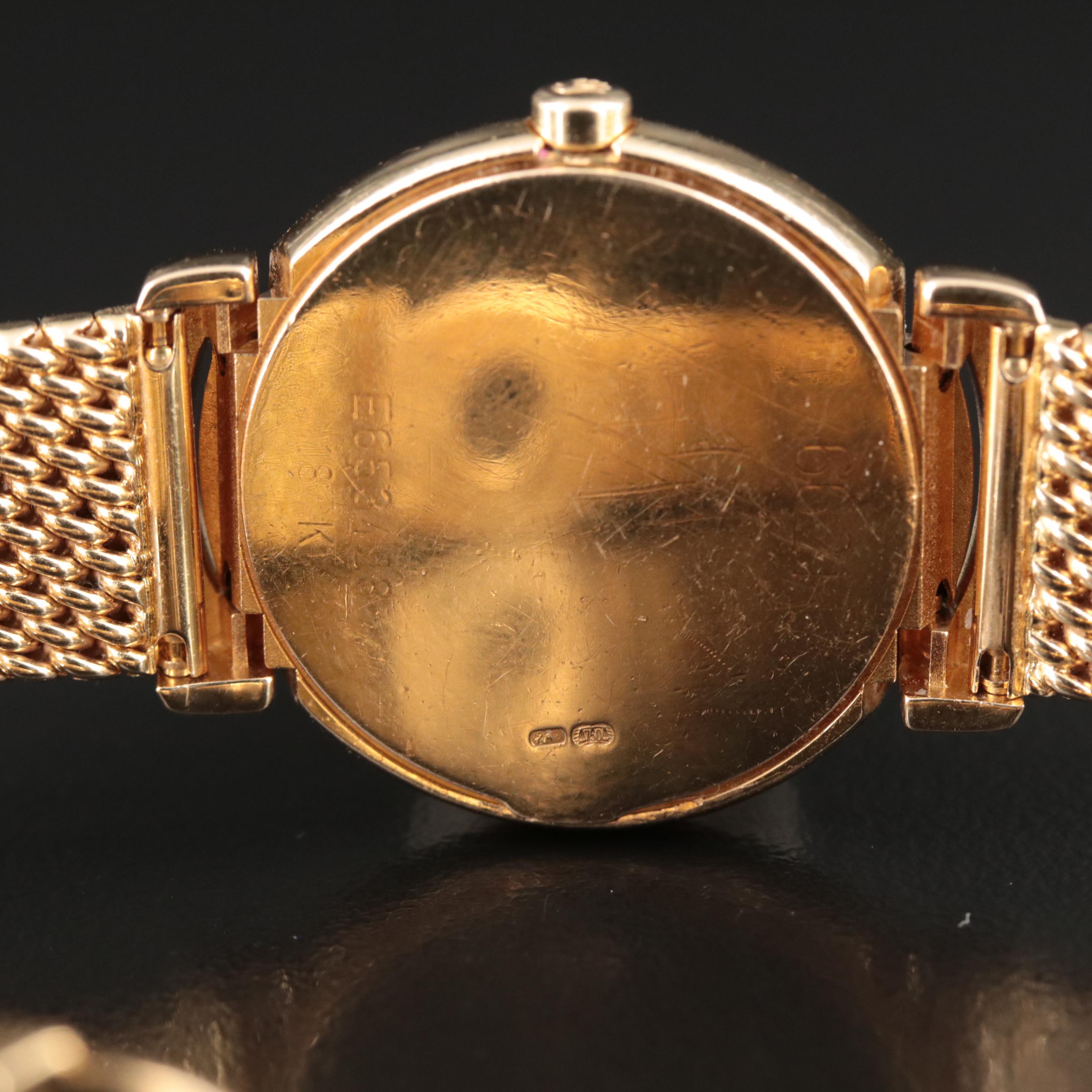 18K Rolex Factory Diamond Dial Cellini Watch