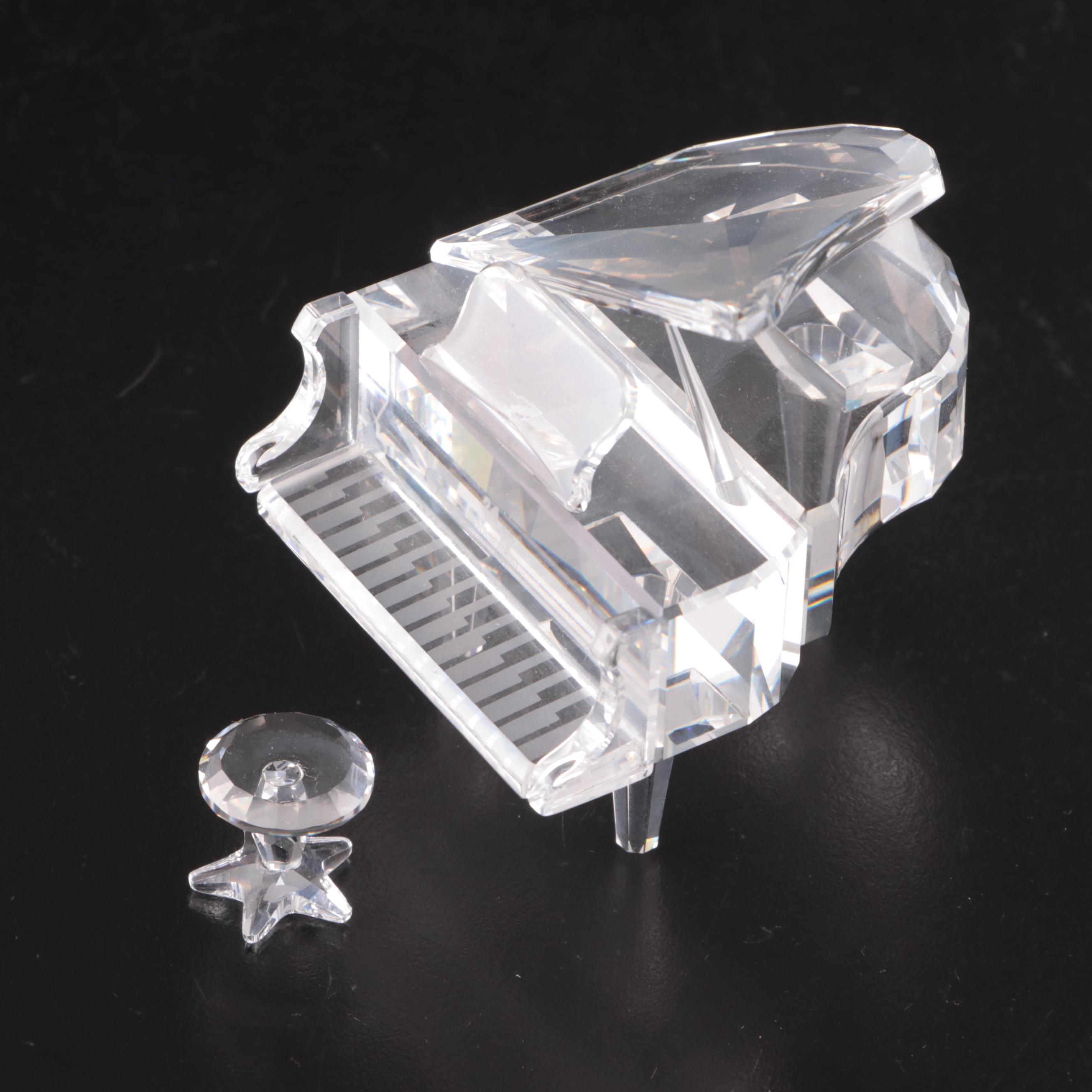 Swarovski Crystal Musical Instruments with Display Platform