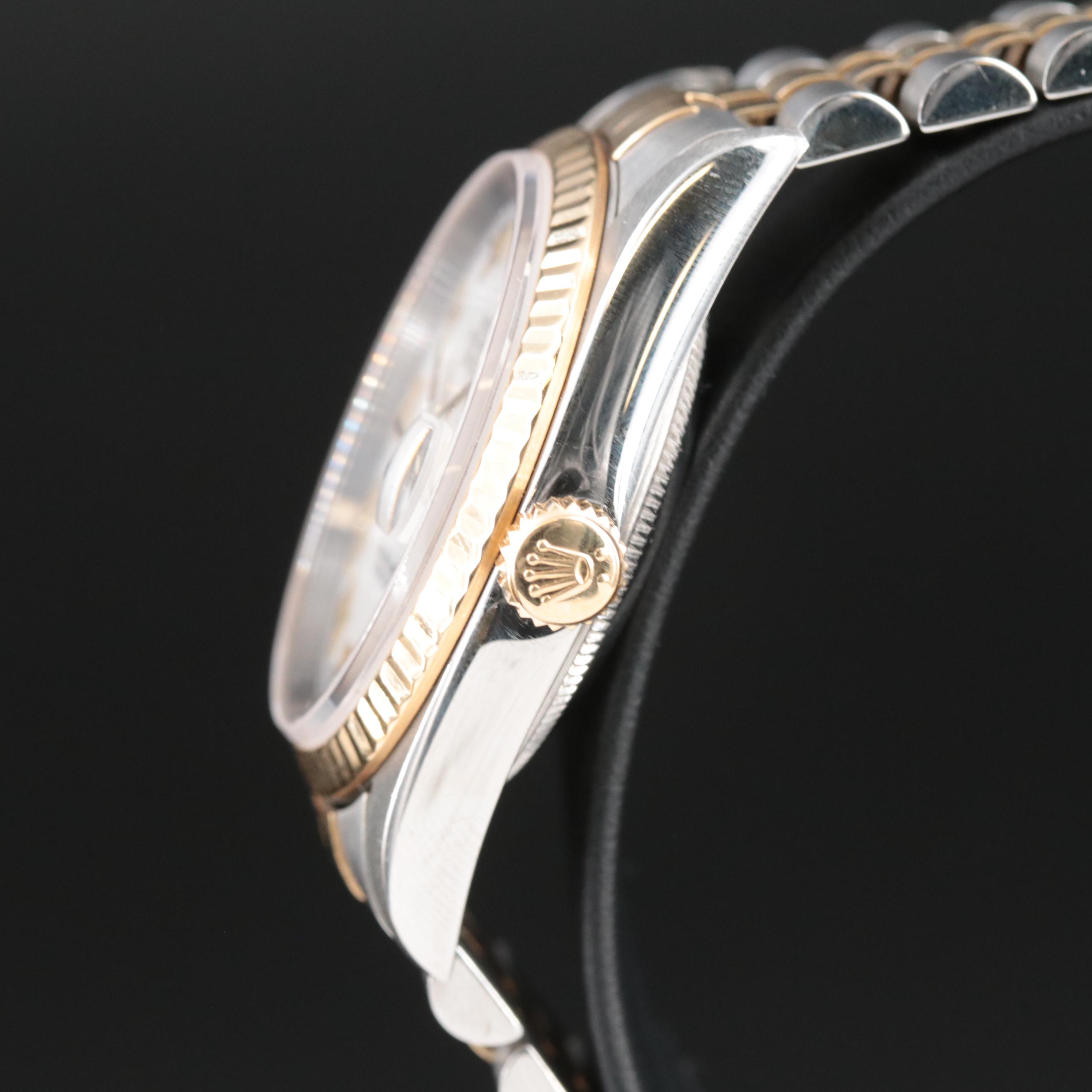 1996 Rolex Two-Tone White Roman Datejust Watch