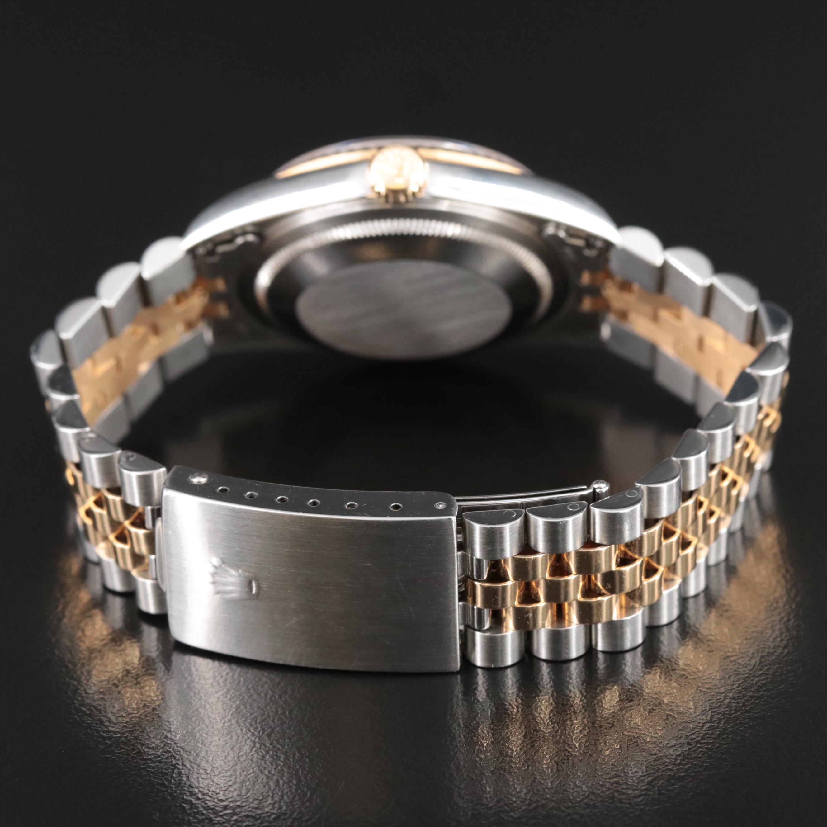 1996 Rolex Two-Tone White Roman Datejust Watch