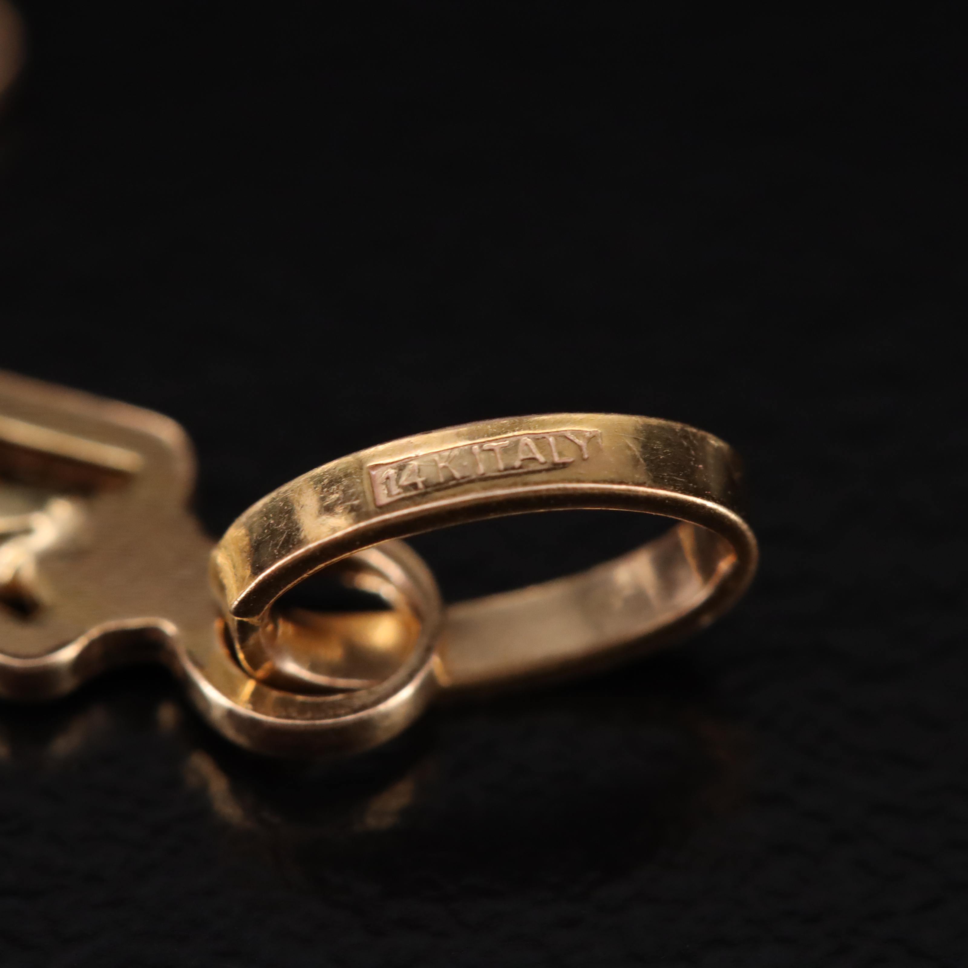 Italian 14K Gold Cross Pendant