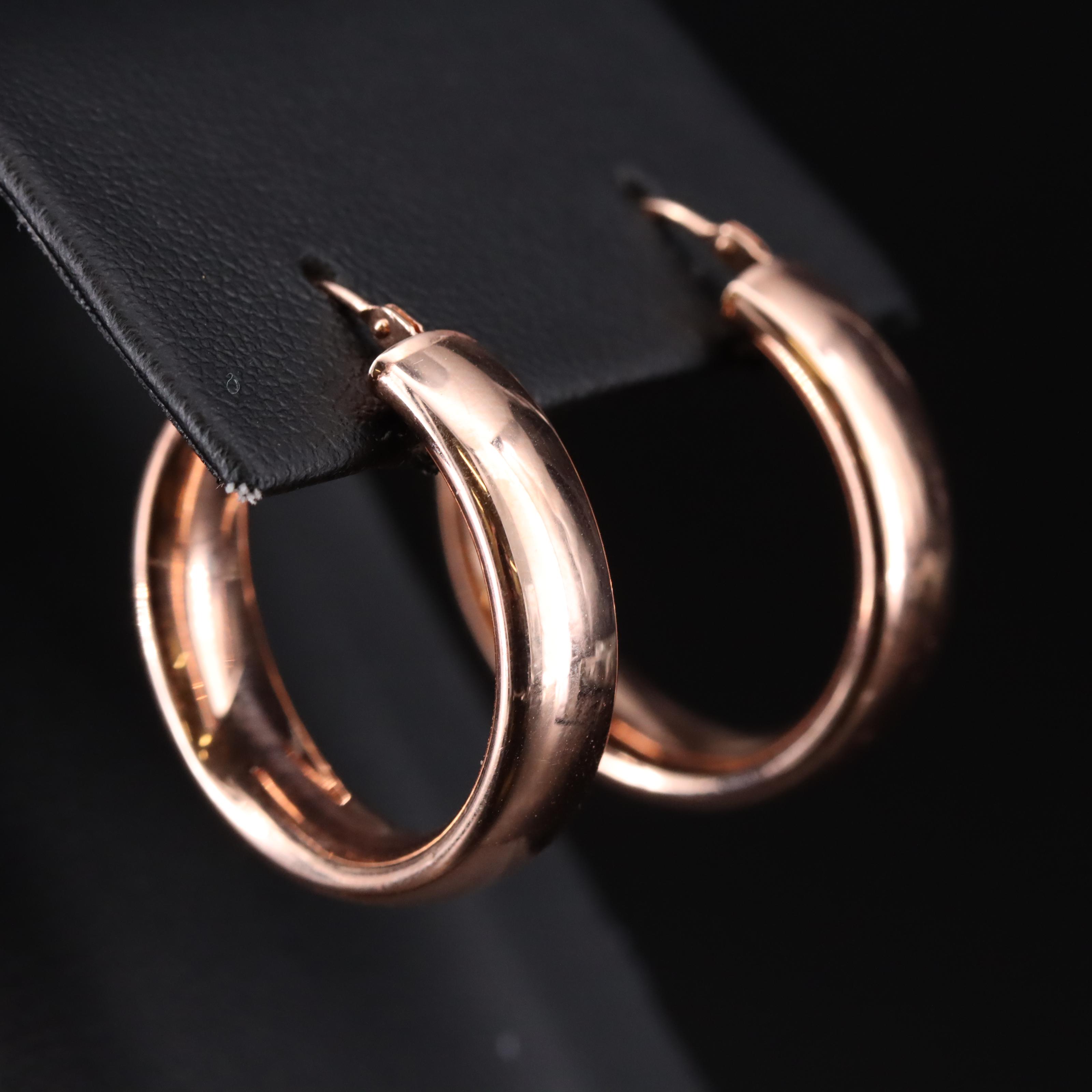 14K Italian Gold Hoop Earrings