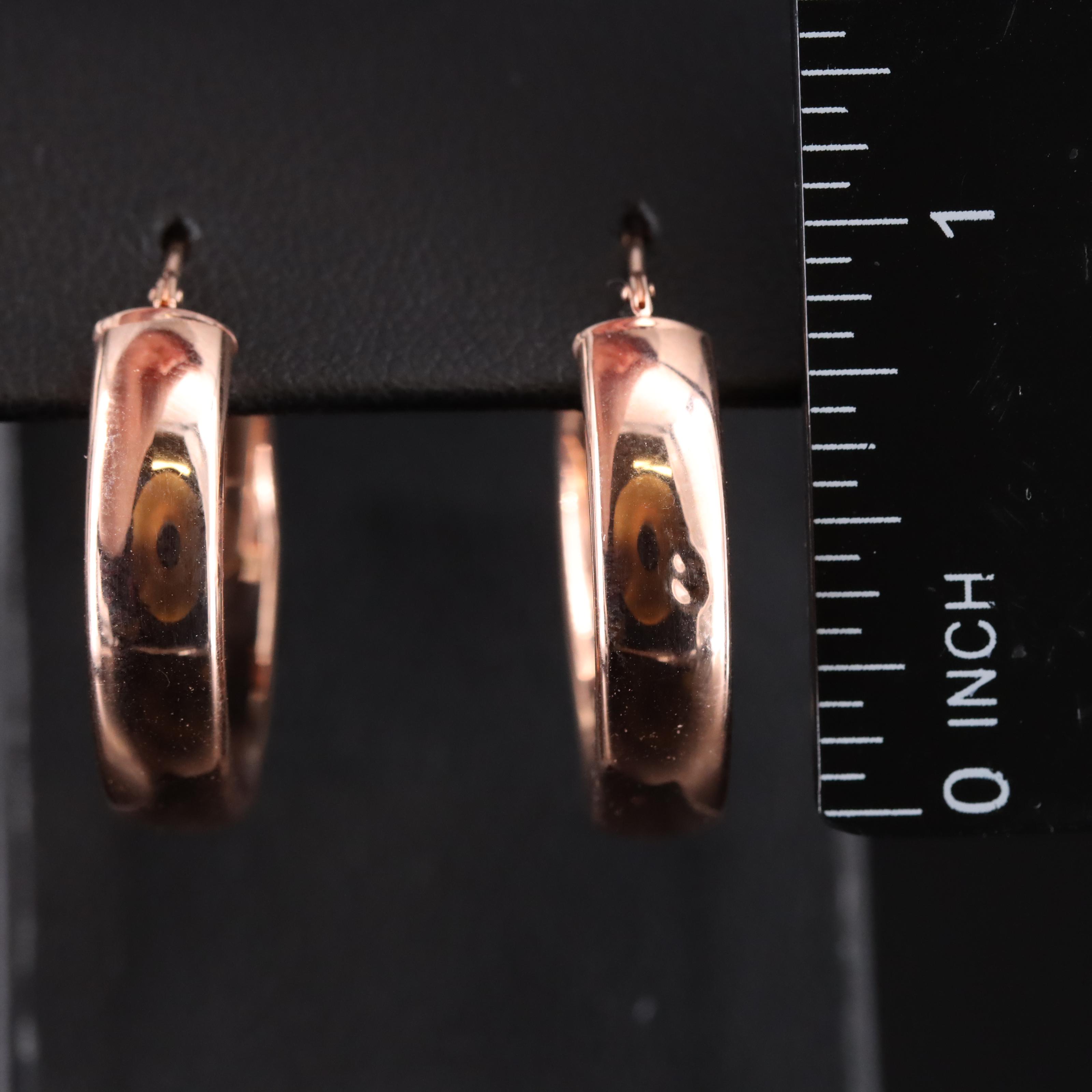 14K Italian Gold Hoop Earrings