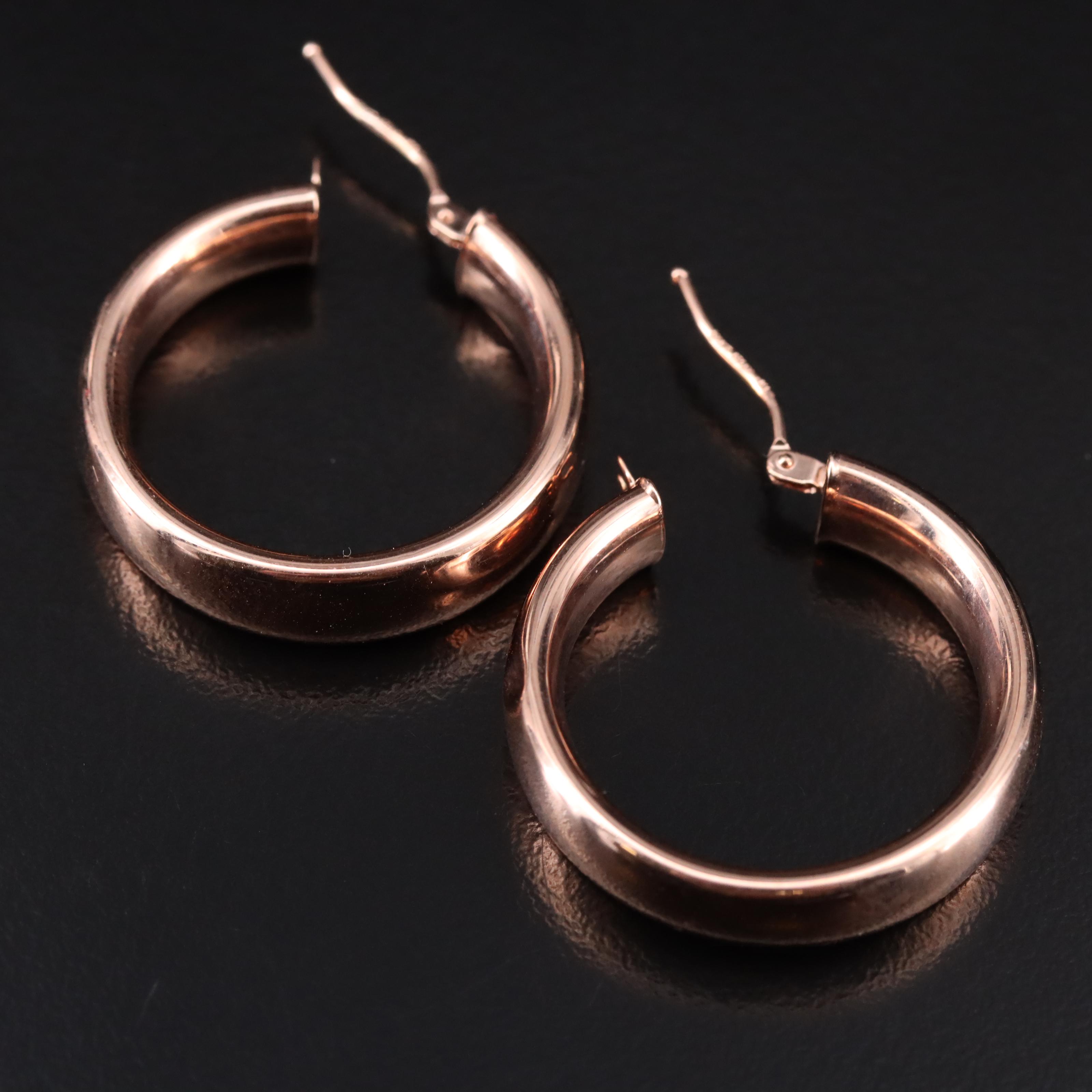 14K Italian Gold Hoop Earrings