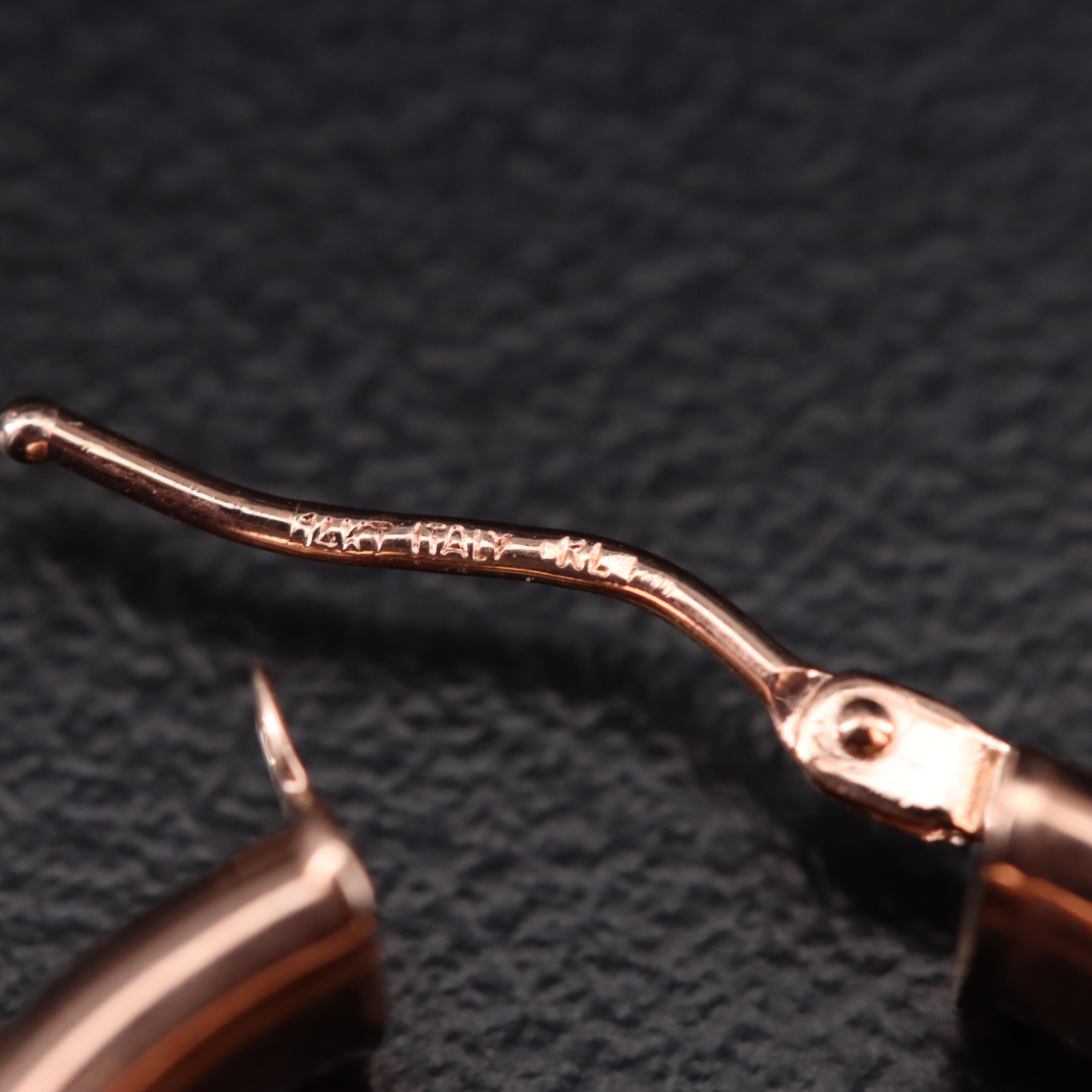 14K Italian Gold Hoop Earrings