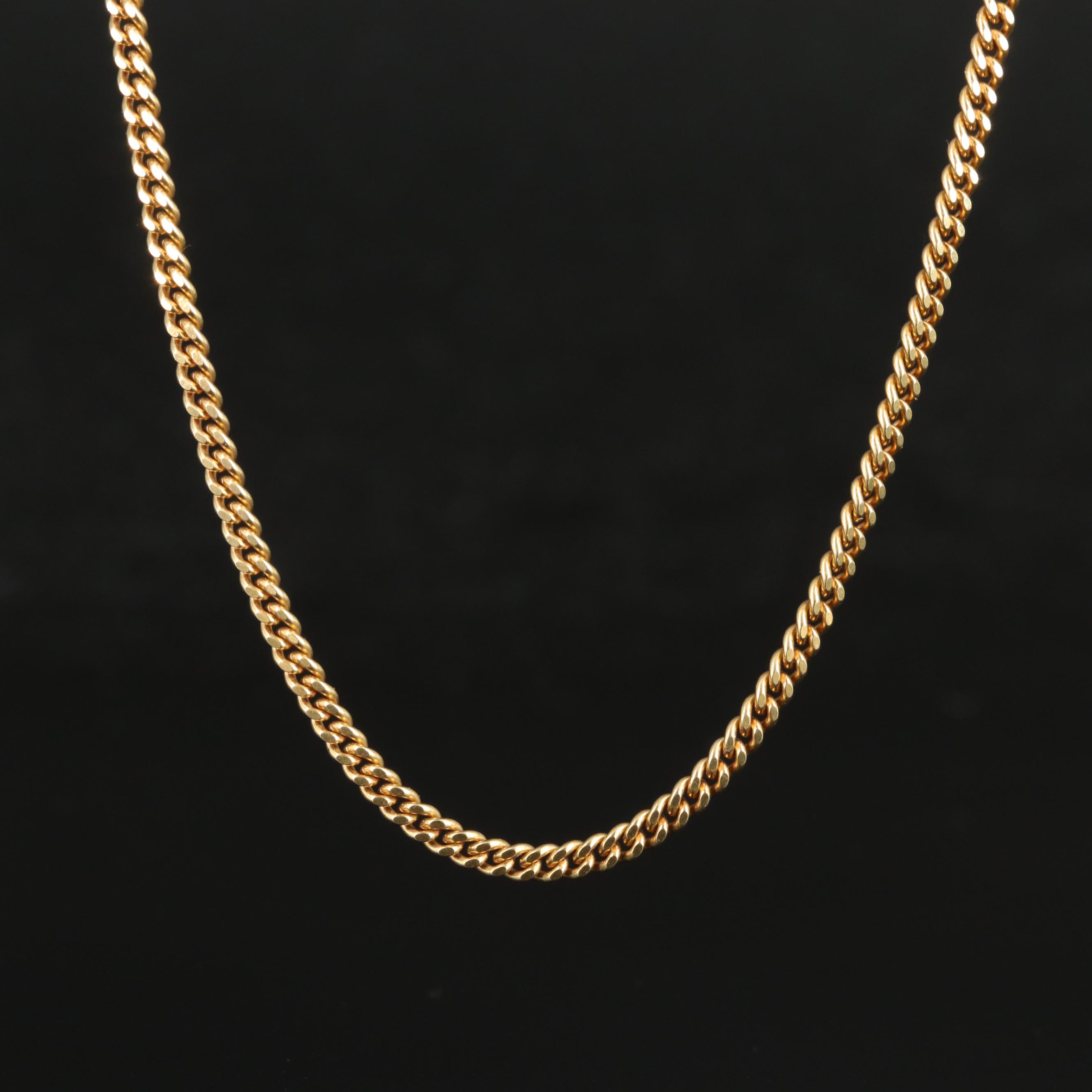 18K Curb Link Necklace