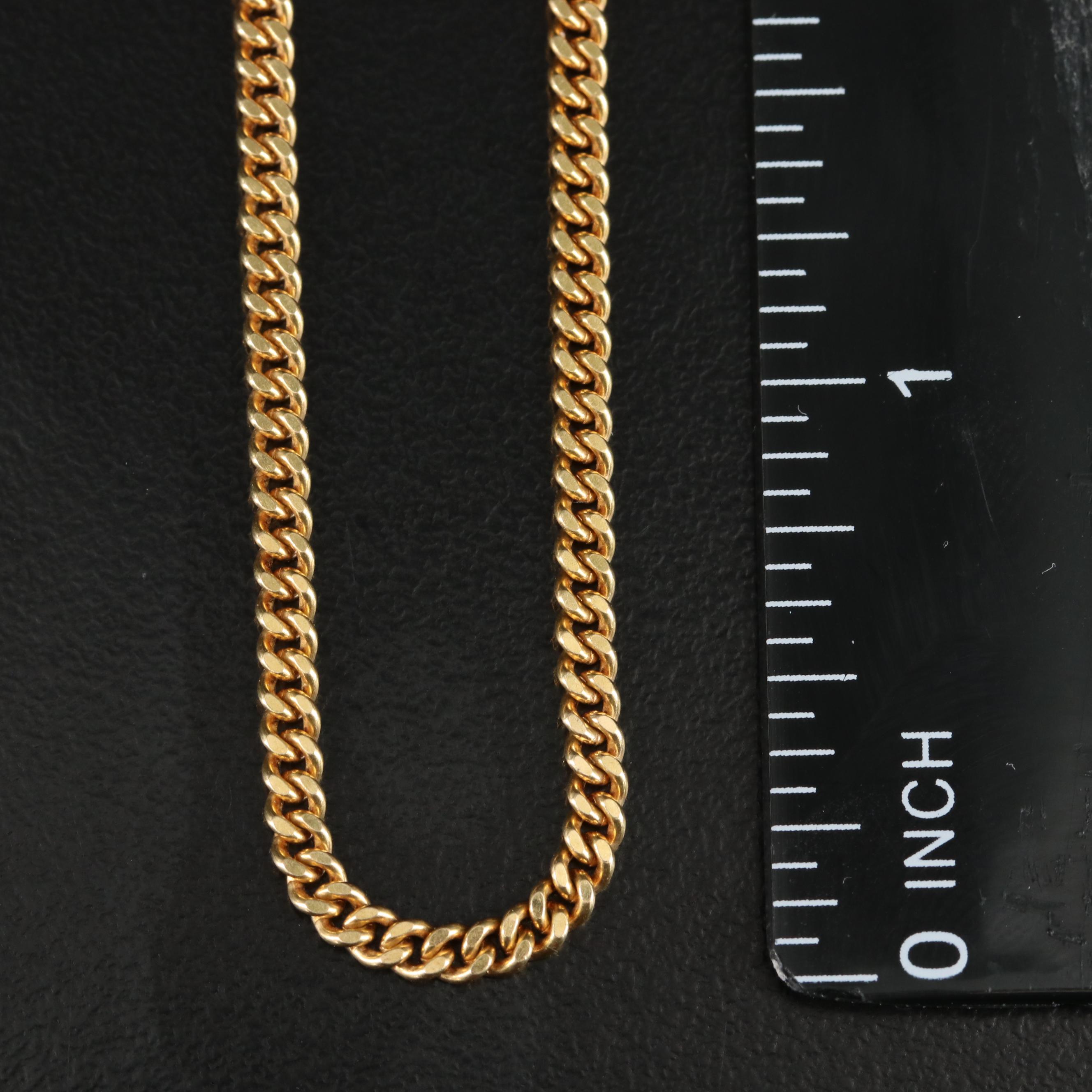 18K Curb Link Necklace
