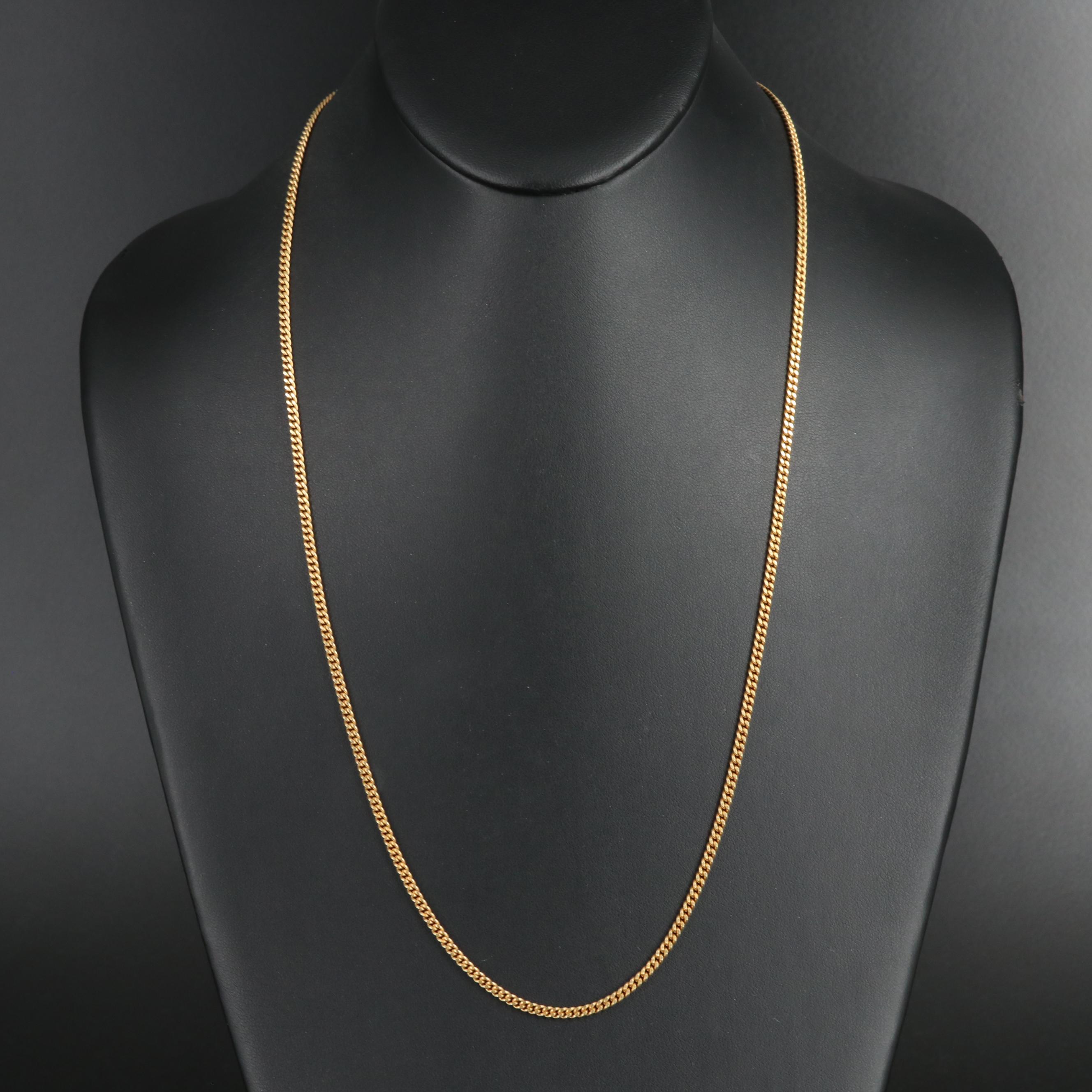 18K Curb Link Necklace