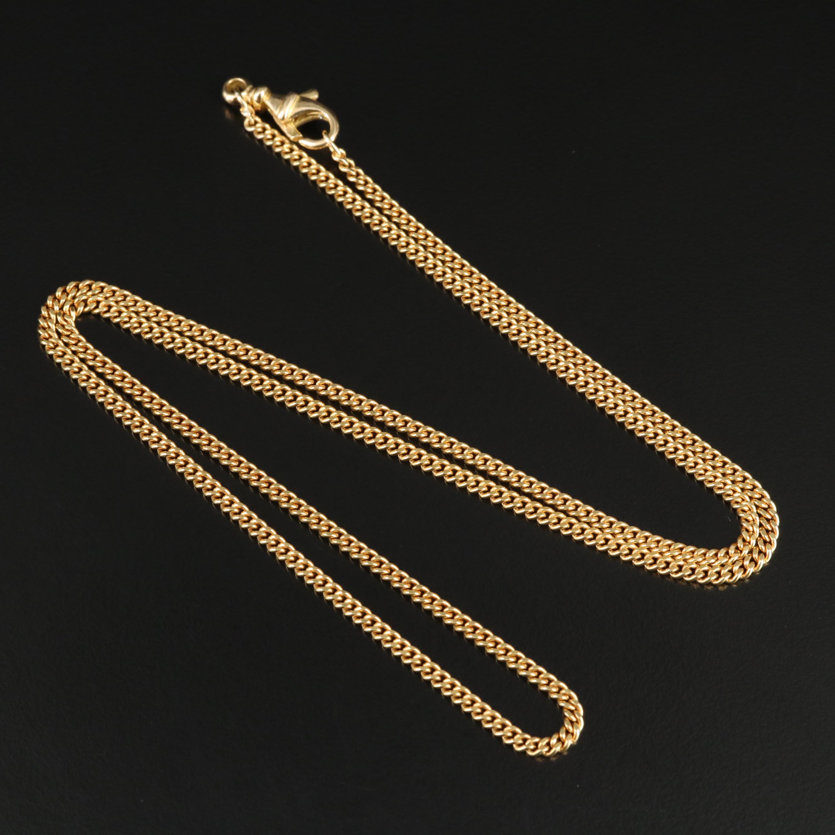 18K Curb Link Necklace