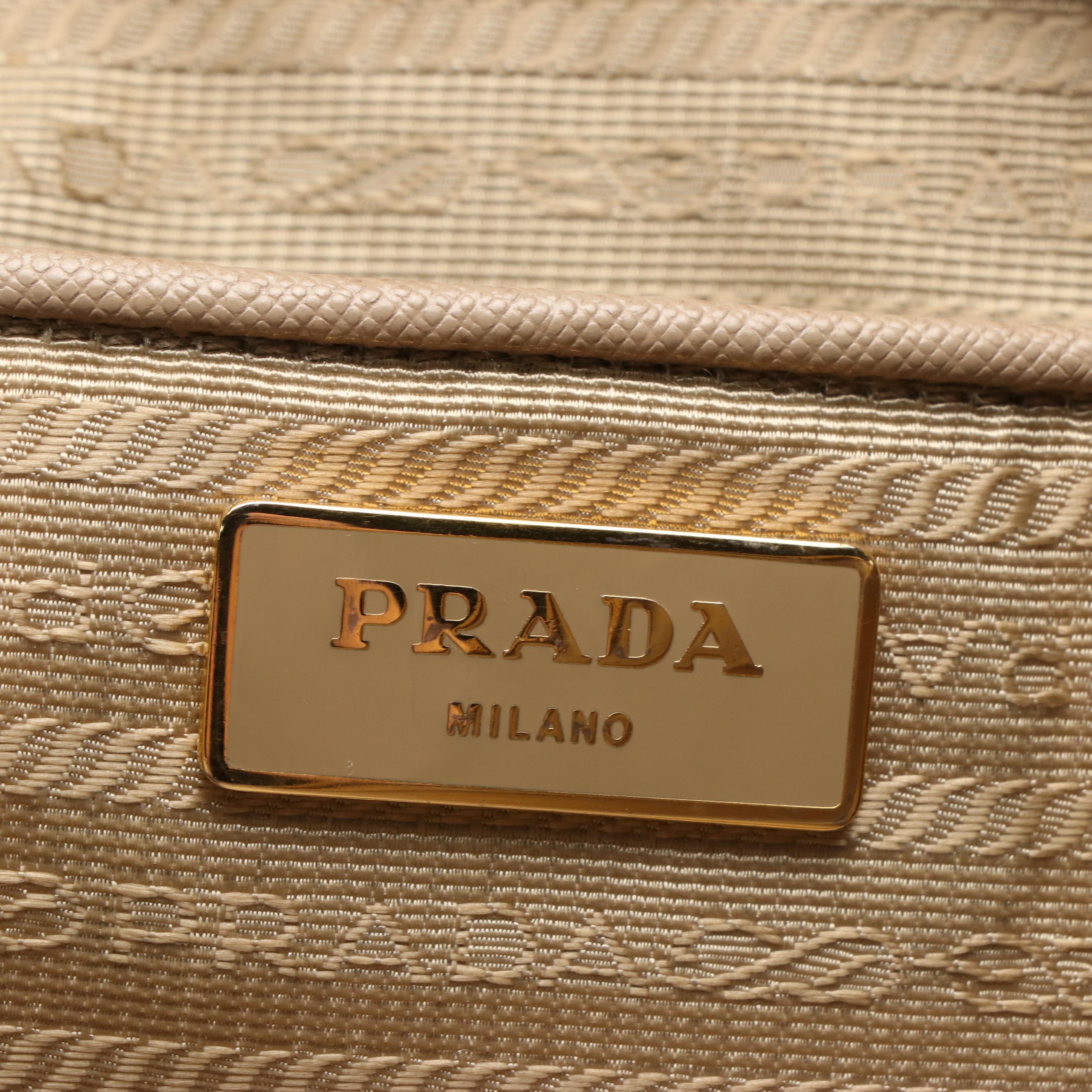 Prada Argilla Saffiano Lux Leather Promenade Satchel