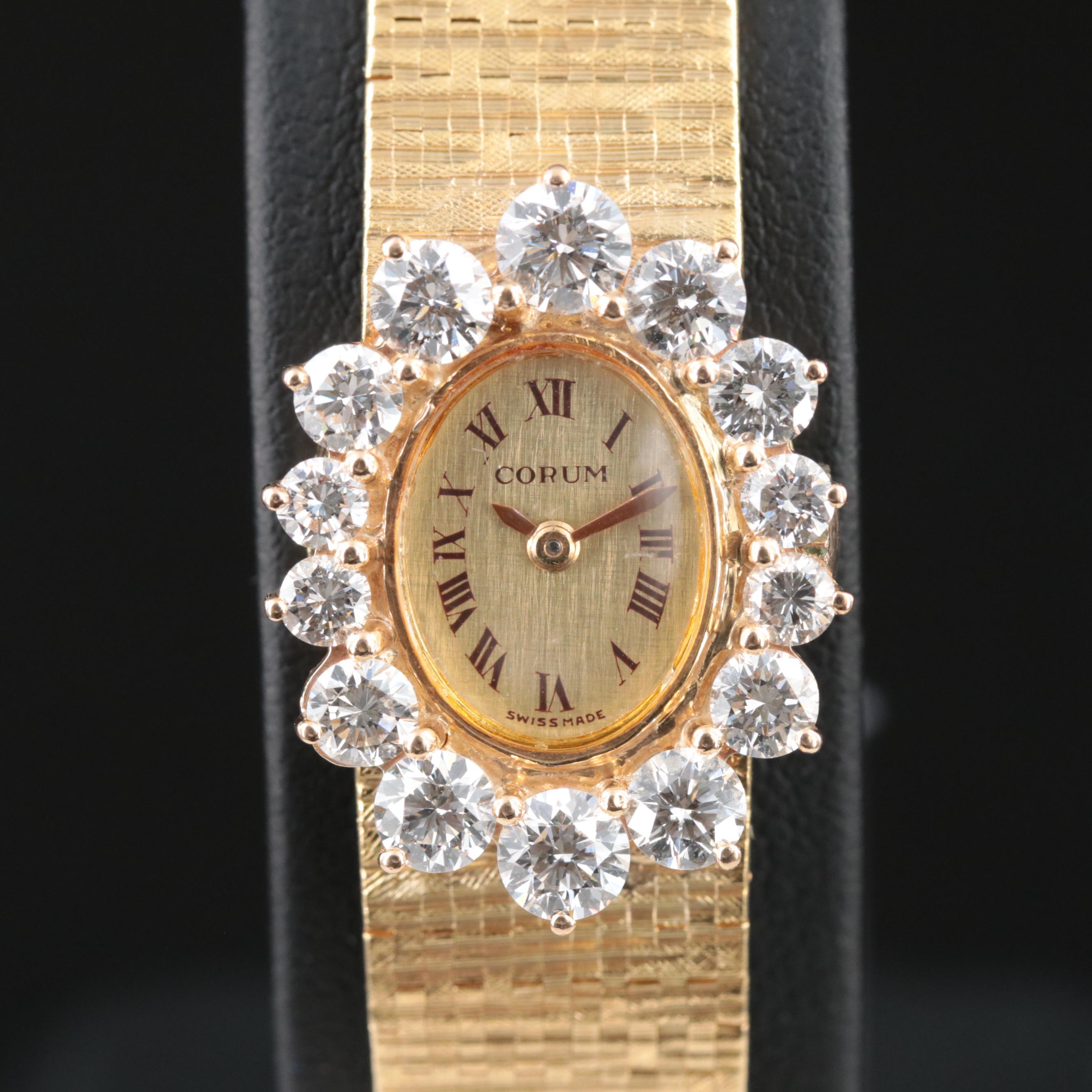18K Corum 2.50 CTW Diamond Watch