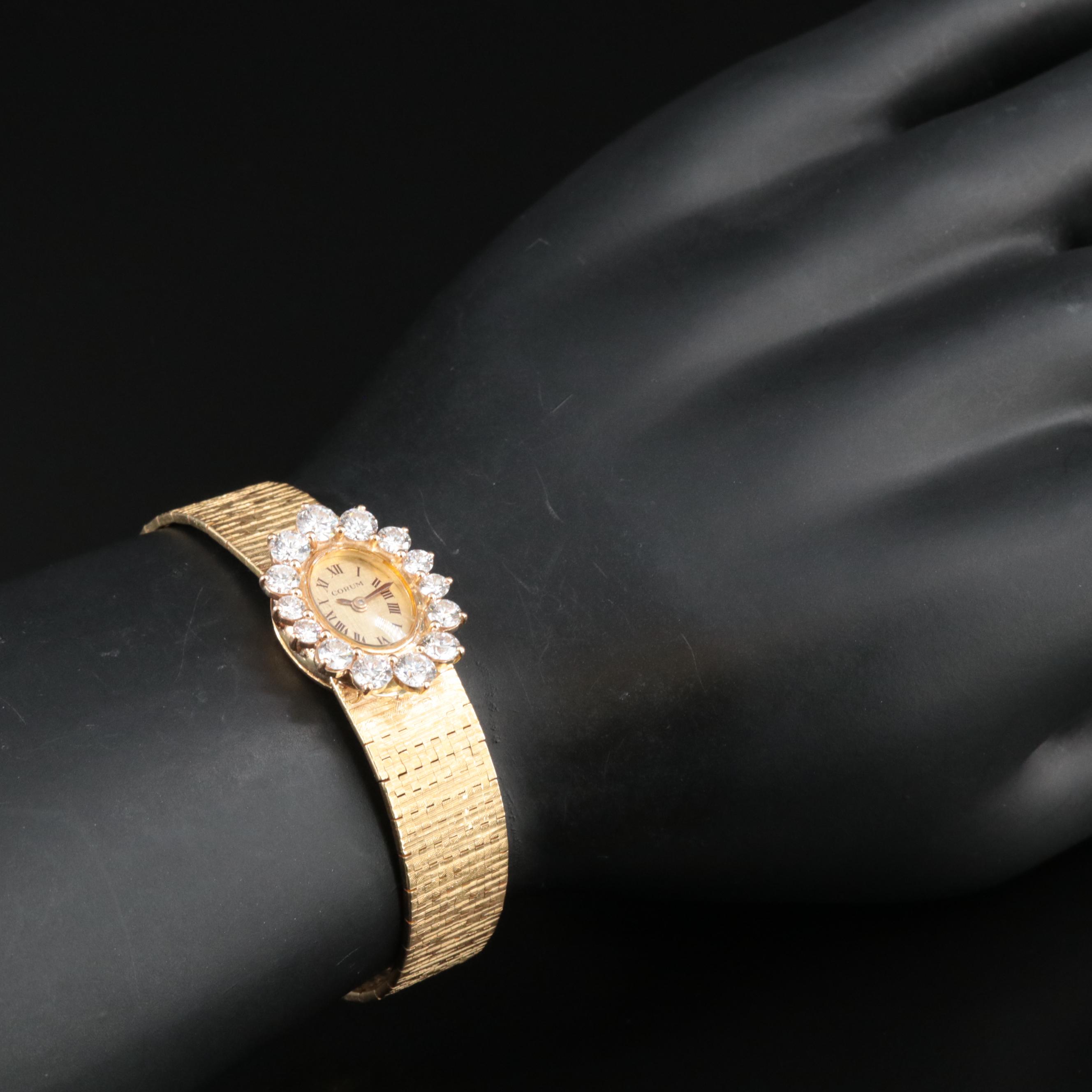 18K Corum 2.50 CTW Diamond Watch